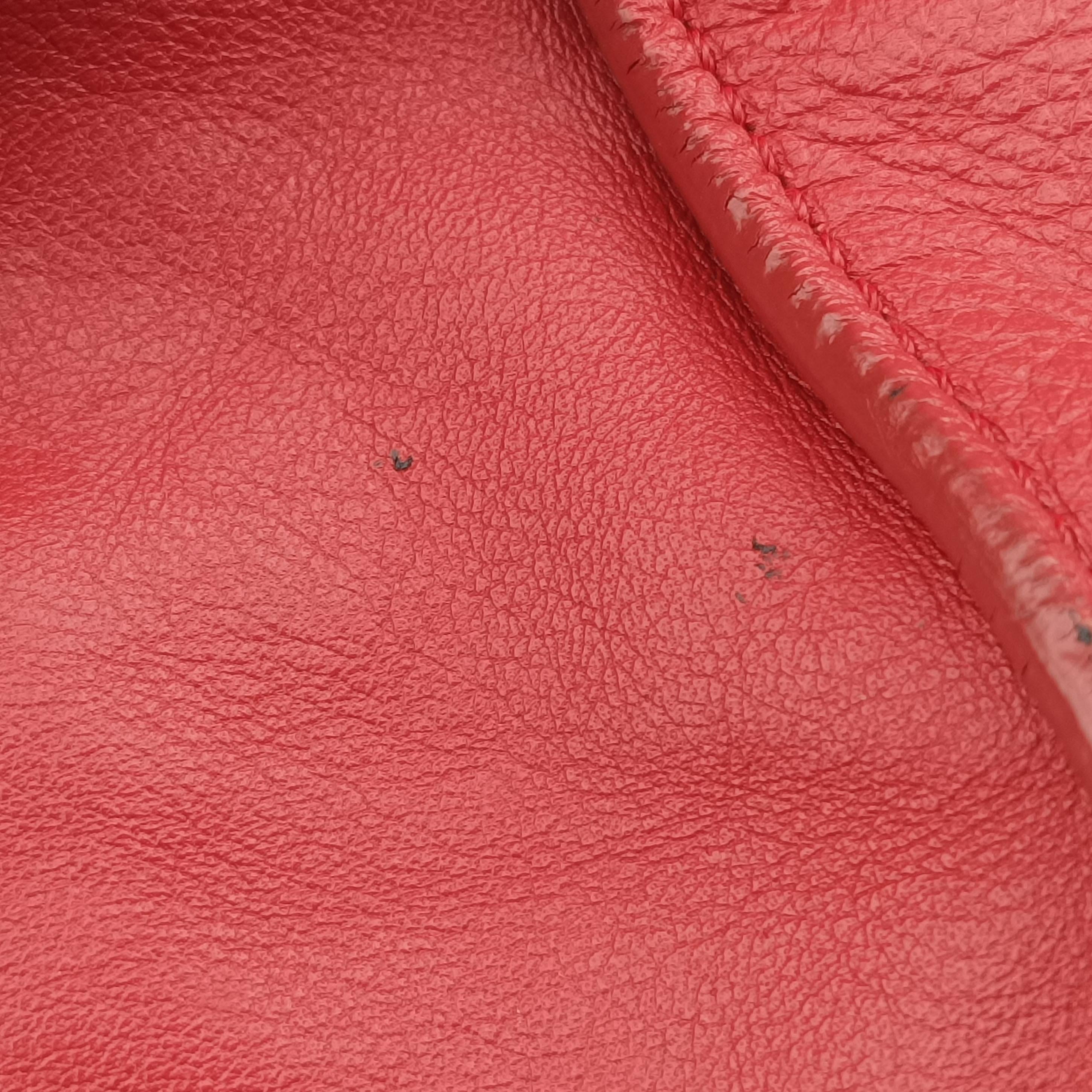 Pre-owned Balenciaga Paper Zip Around Red Leather 370926 shoulderbag | stylenewstar