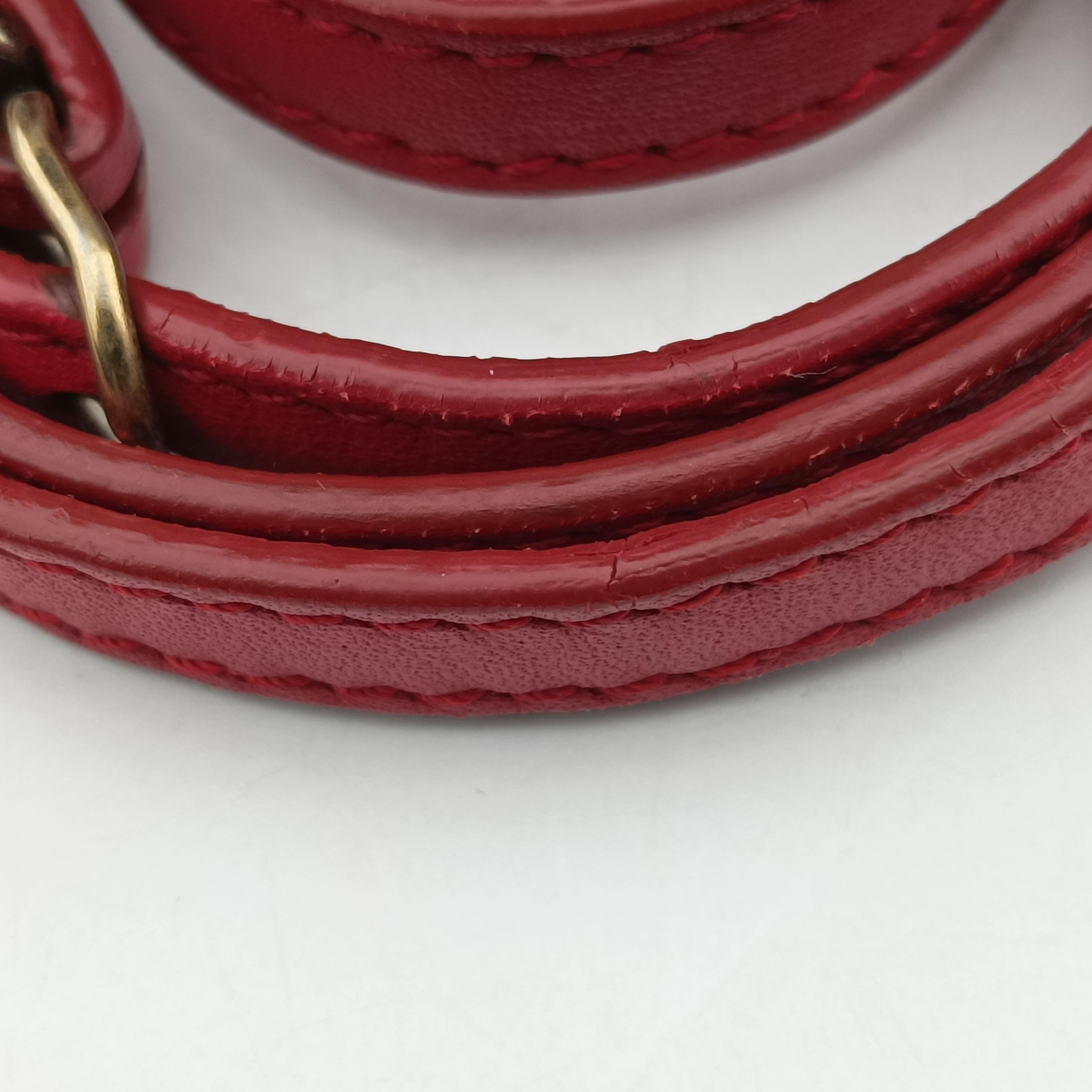 Pre-owned Balenciaga Paper Zip Around Red Leather 370926 shoulderbag | stylenewstar
