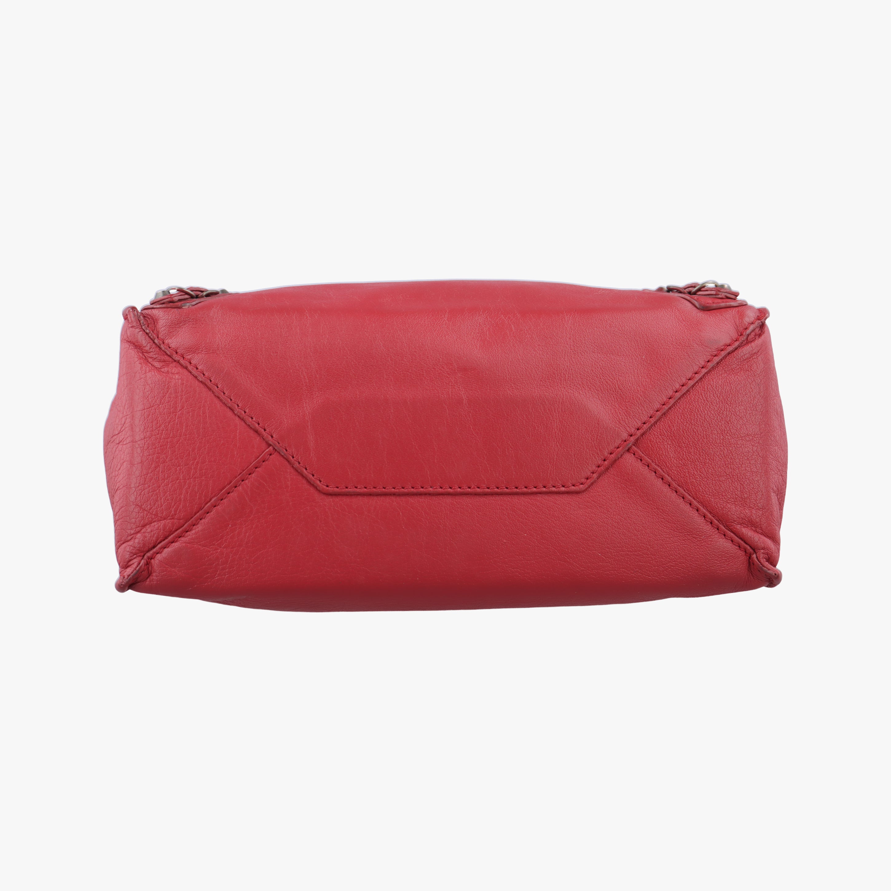 Pre-owned Balenciaga Paper Zip Around Red Leather 370926 shoulderbag | stylenewstar