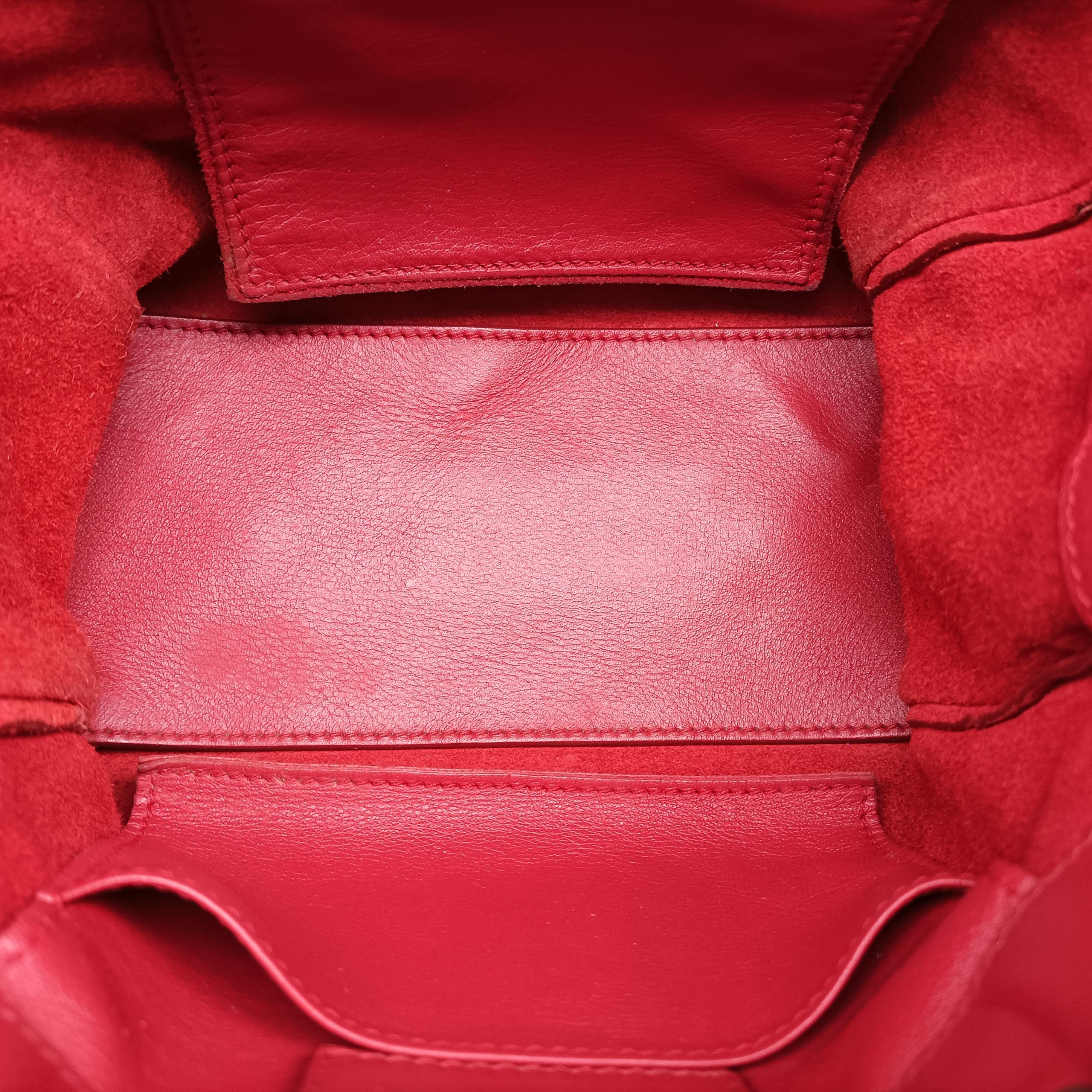 Pre-owned Balenciaga Paper Zip Around Red Leather 370926 shoulderbag | stylenewstar