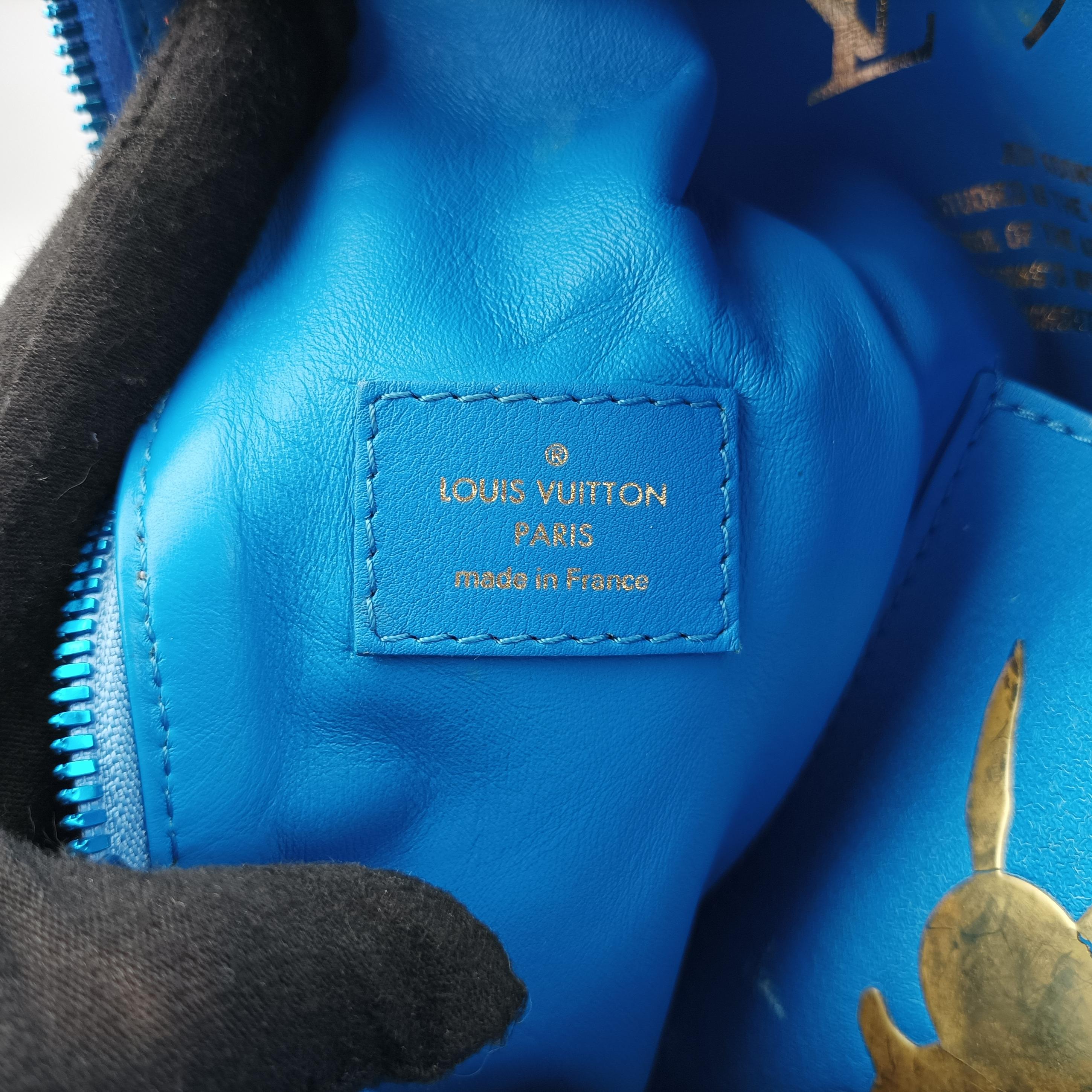 Secondhand Louis Vuitton Palm Springs PM Masters Jeff Koons Rubens Tiger Hunt blue×multicolor Monogram Celty M43335 backpack/rucksack | stylenewstar