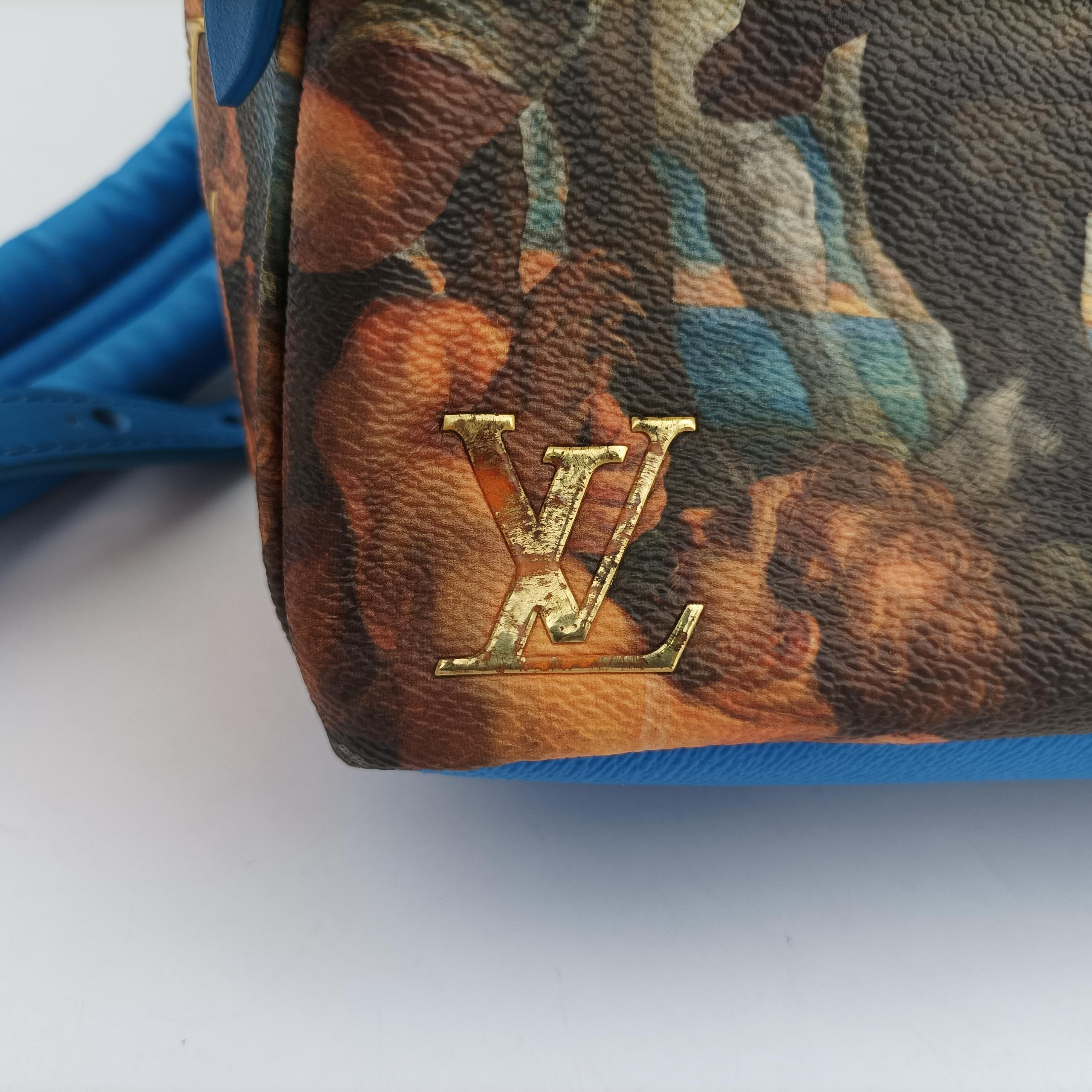 Secondhand Louis Vuitton Palm Springs PM Masters Jeff Koons Rubens Tiger Hunt blue×multicolor Monogram Celty M43335 backpack/rucksack | stylenewstar