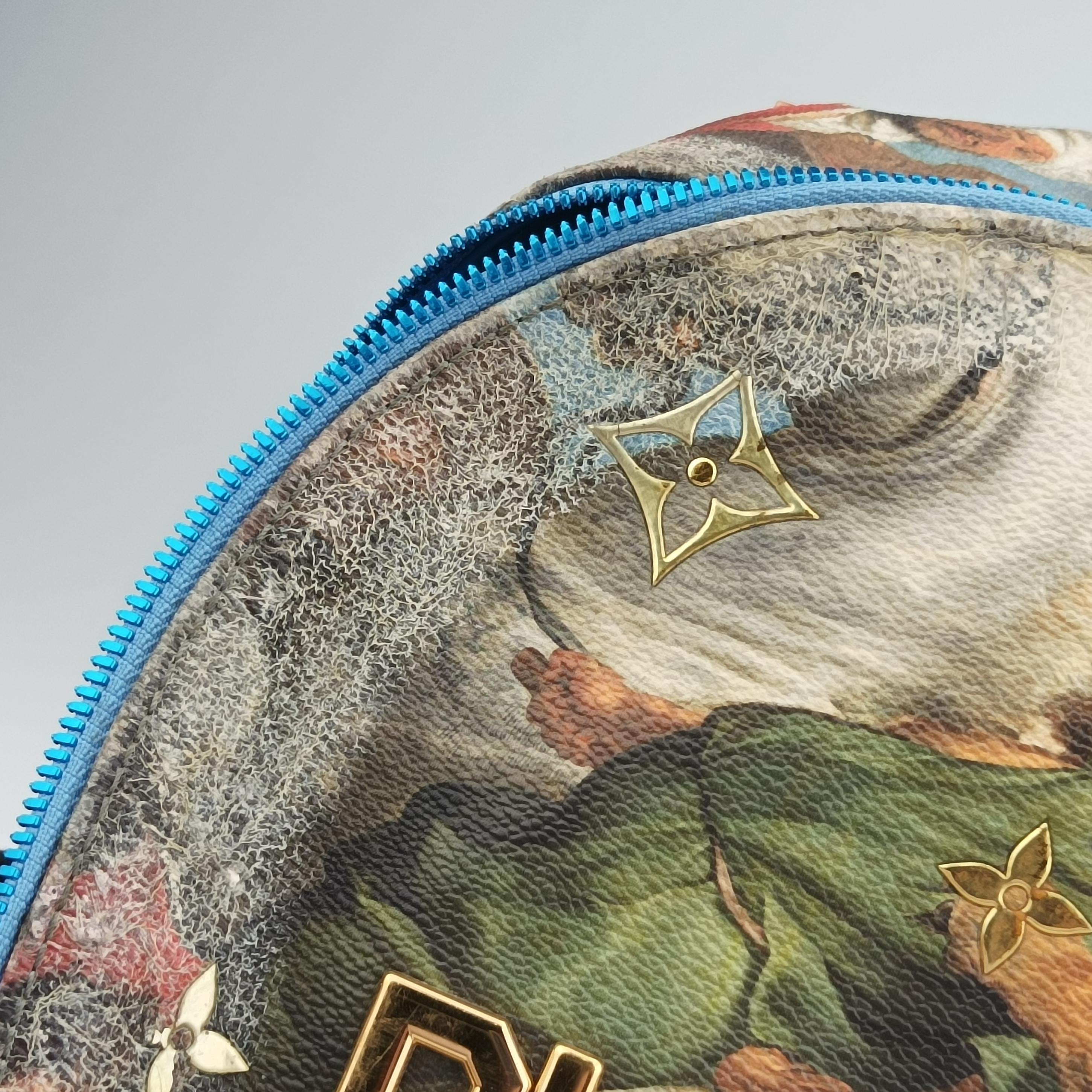 Secondhand Louis Vuitton Palm Springs PM Masters Jeff Koons Rubens Tiger Hunt blue×multicolor Monogram Celty M43335 backpack/rucksack | stylenewstar