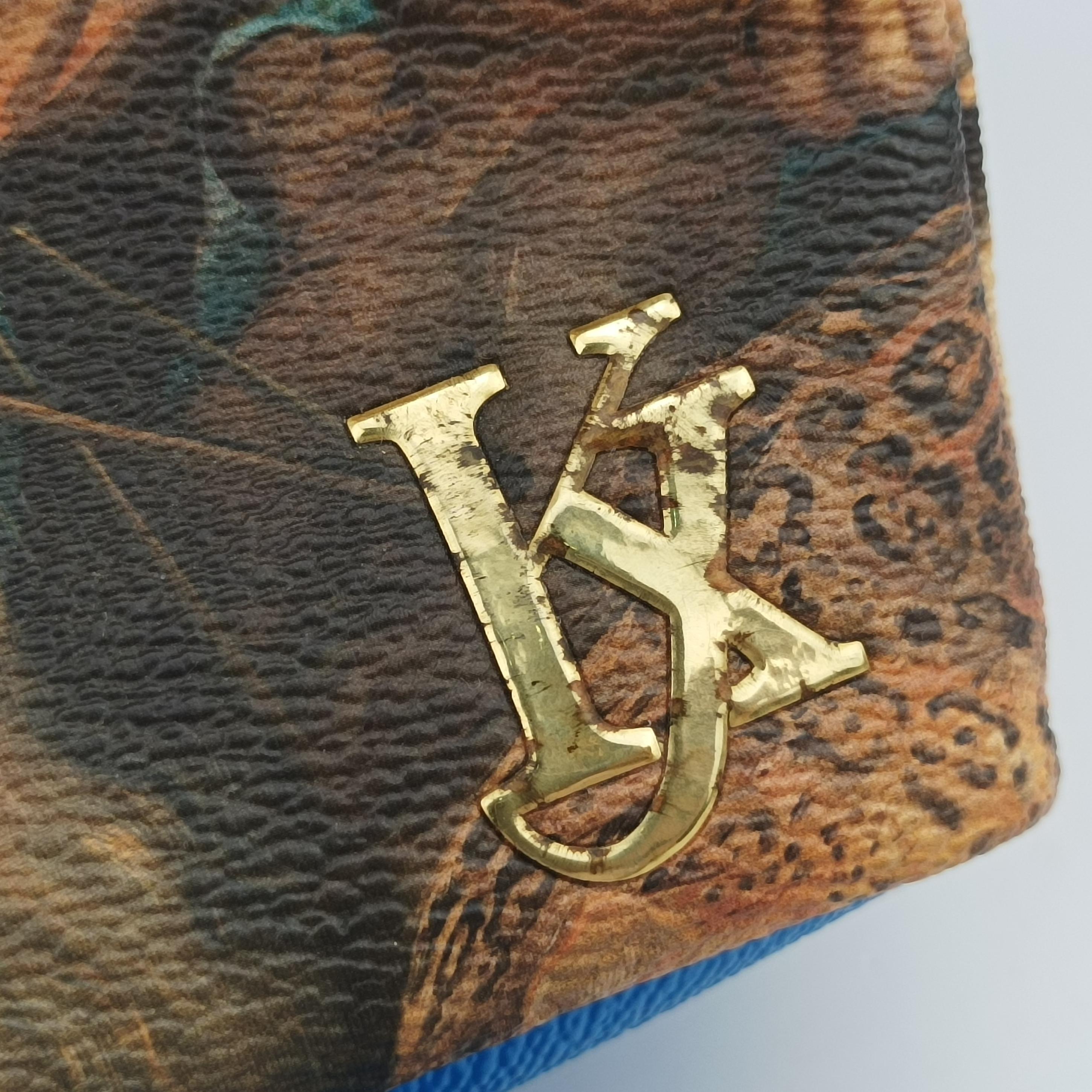 Secondhand Louis Vuitton Palm Springs PM Masters Jeff Koons Rubens Tiger Hunt blue×multicolor Monogram Celty M43335 backpack/rucksack | stylenewstar