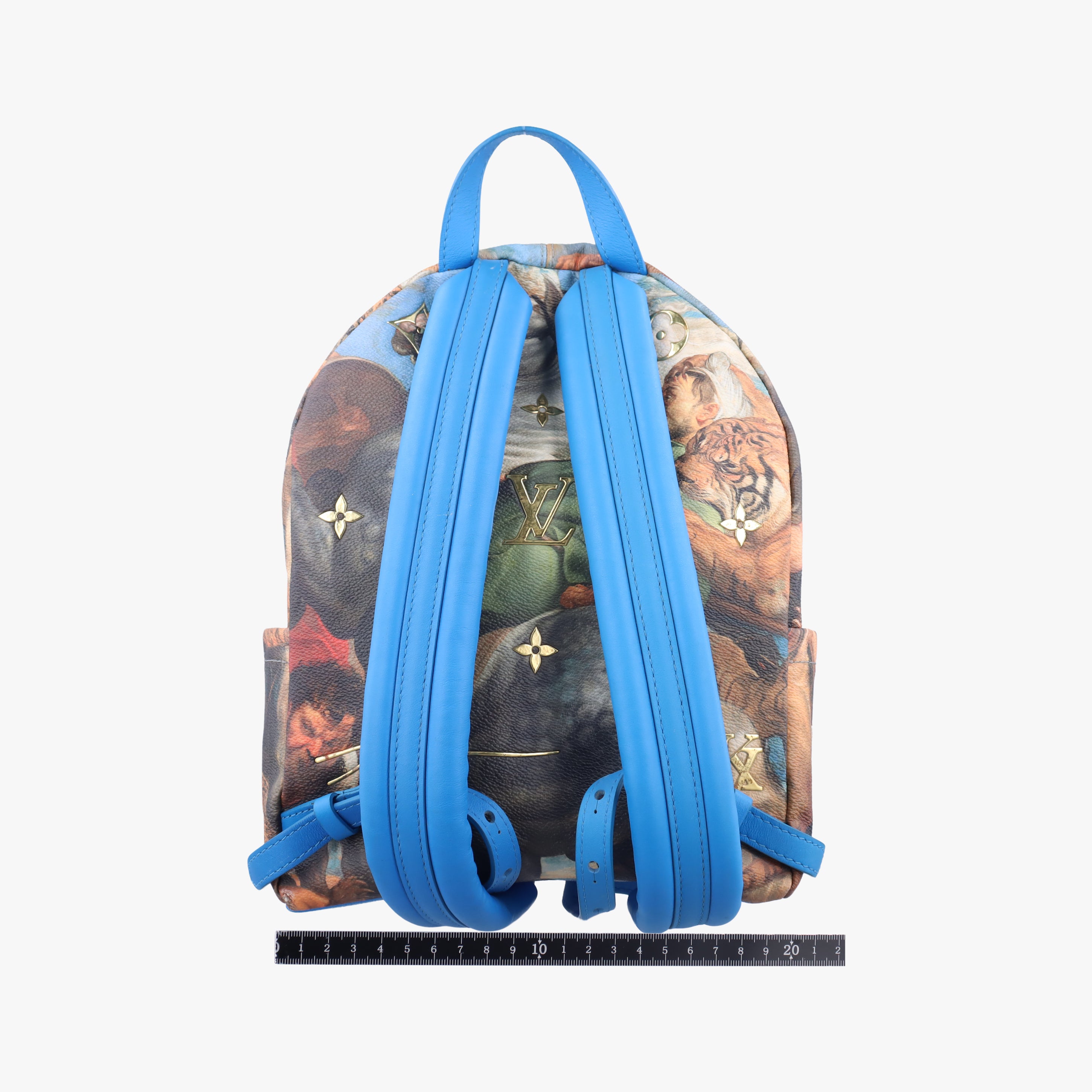 Secondhand Louis Vuitton Palm Springs PM Masters Jeff Koons Rubens Tiger Hunt blue×multicolor Monogram Celty M43335 backpack/rucksack | stylenewstar