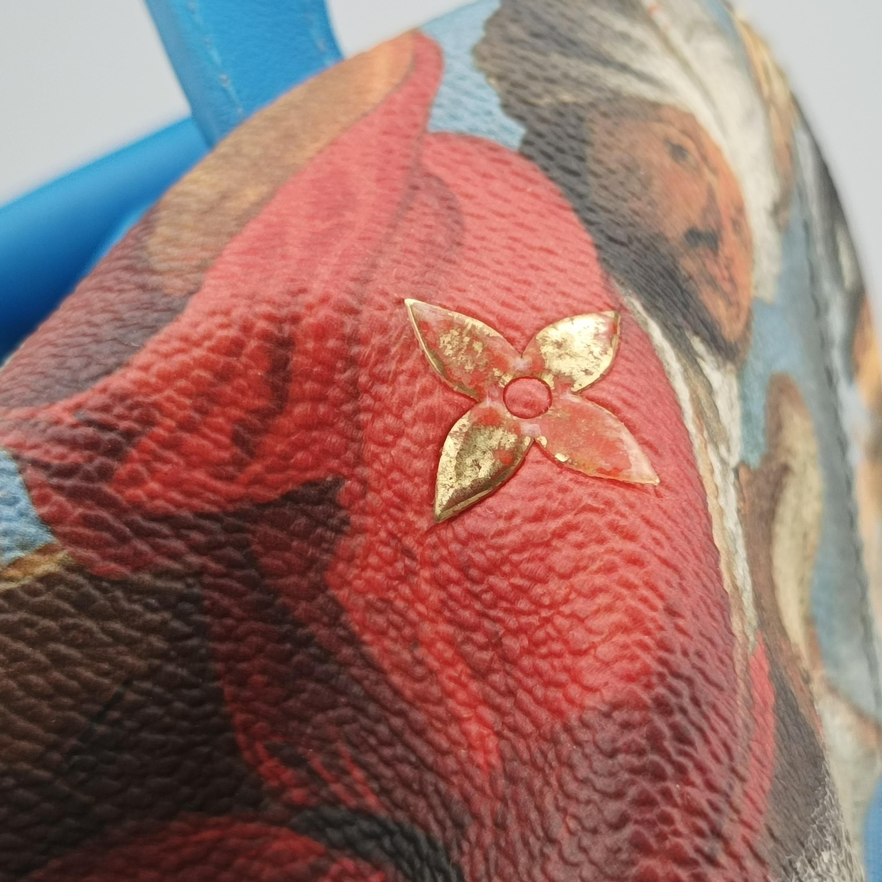 Secondhand Louis Vuitton Palm Springs PM Masters Jeff Koons Rubens Tiger Hunt blue×multicolor Monogram Celty M43335 backpack/rucksack | stylenewstar