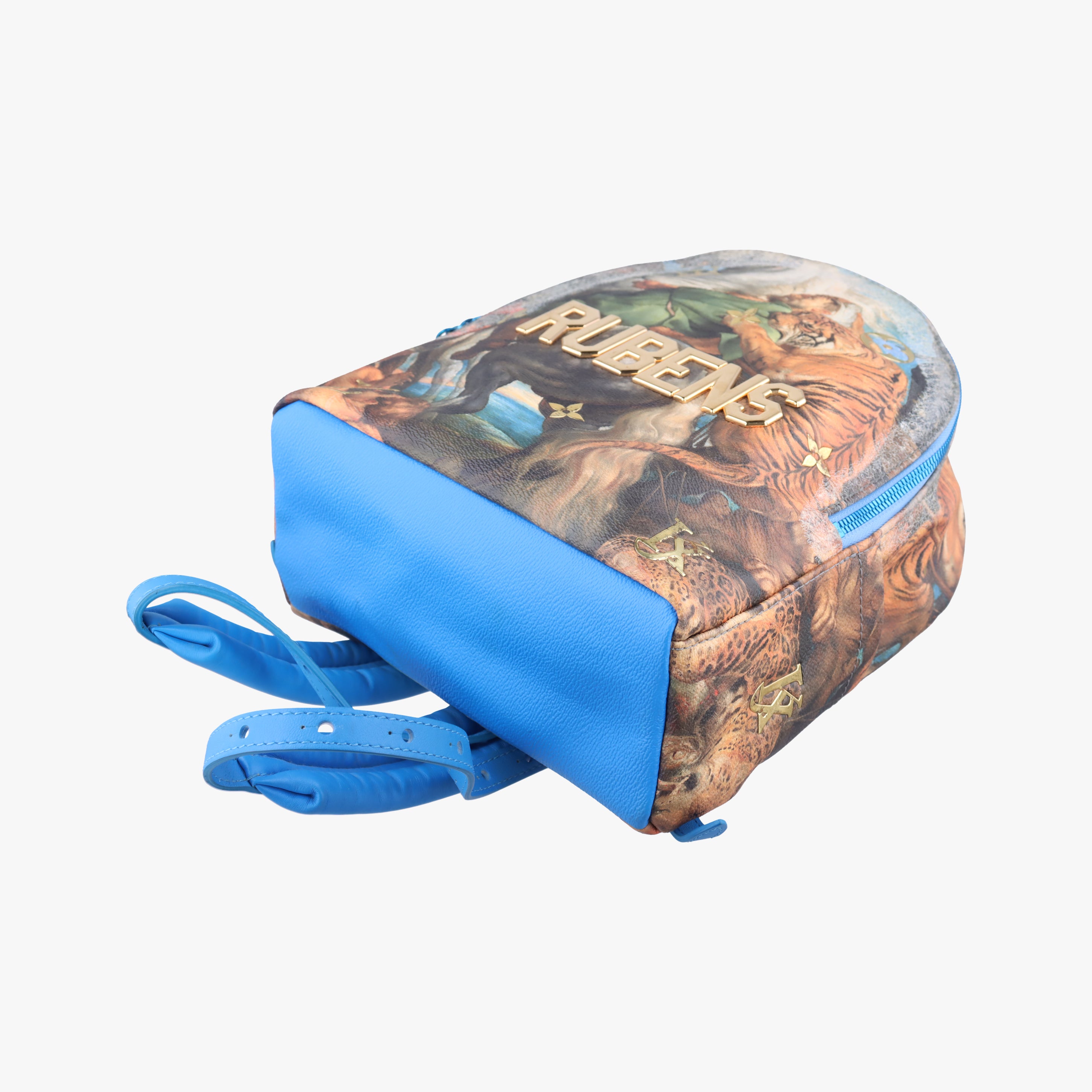 Secondhand Louis Vuitton Palm Springs PM Masters Jeff Koons Rubens Tiger Hunt blue×multicolor Monogram Celty M43335 backpack/rucksack | stylenewstar