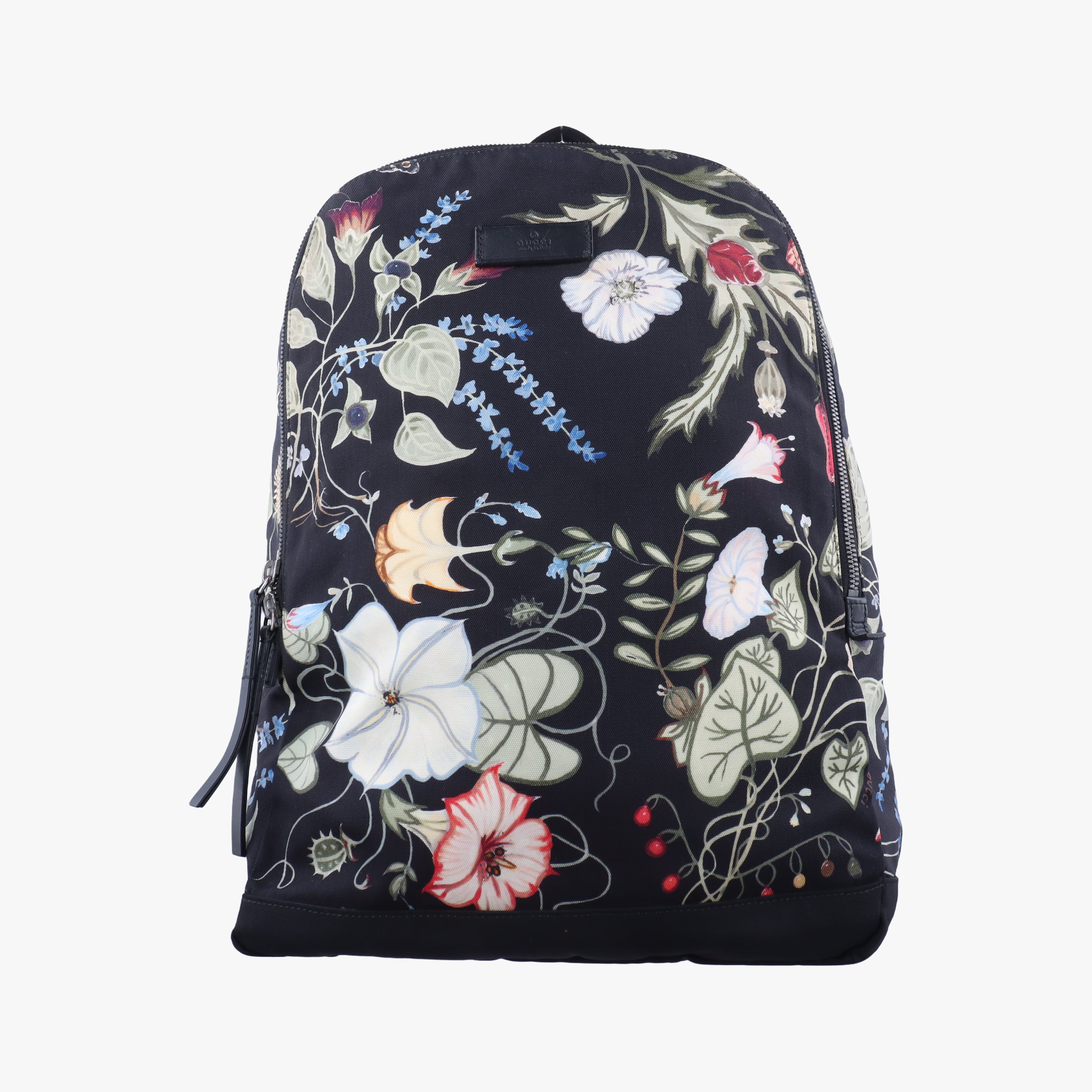 Secondhand Gucci Floral Black×Multicolour nylon 353476 backpack/rucksack | stylenewstar
