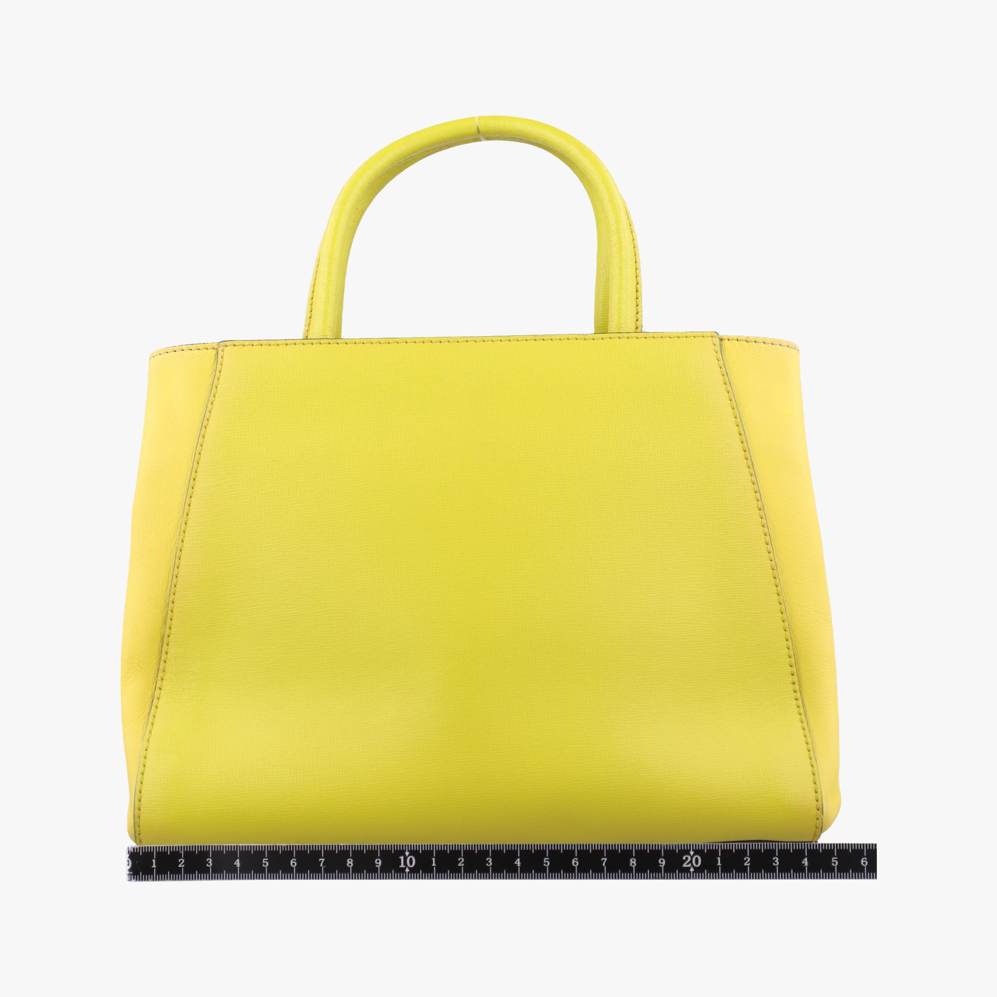 Pre-owned Fendi Petite 2 JOURS Yellow Leather 8BH258 shoulderbag | stylenewstar
