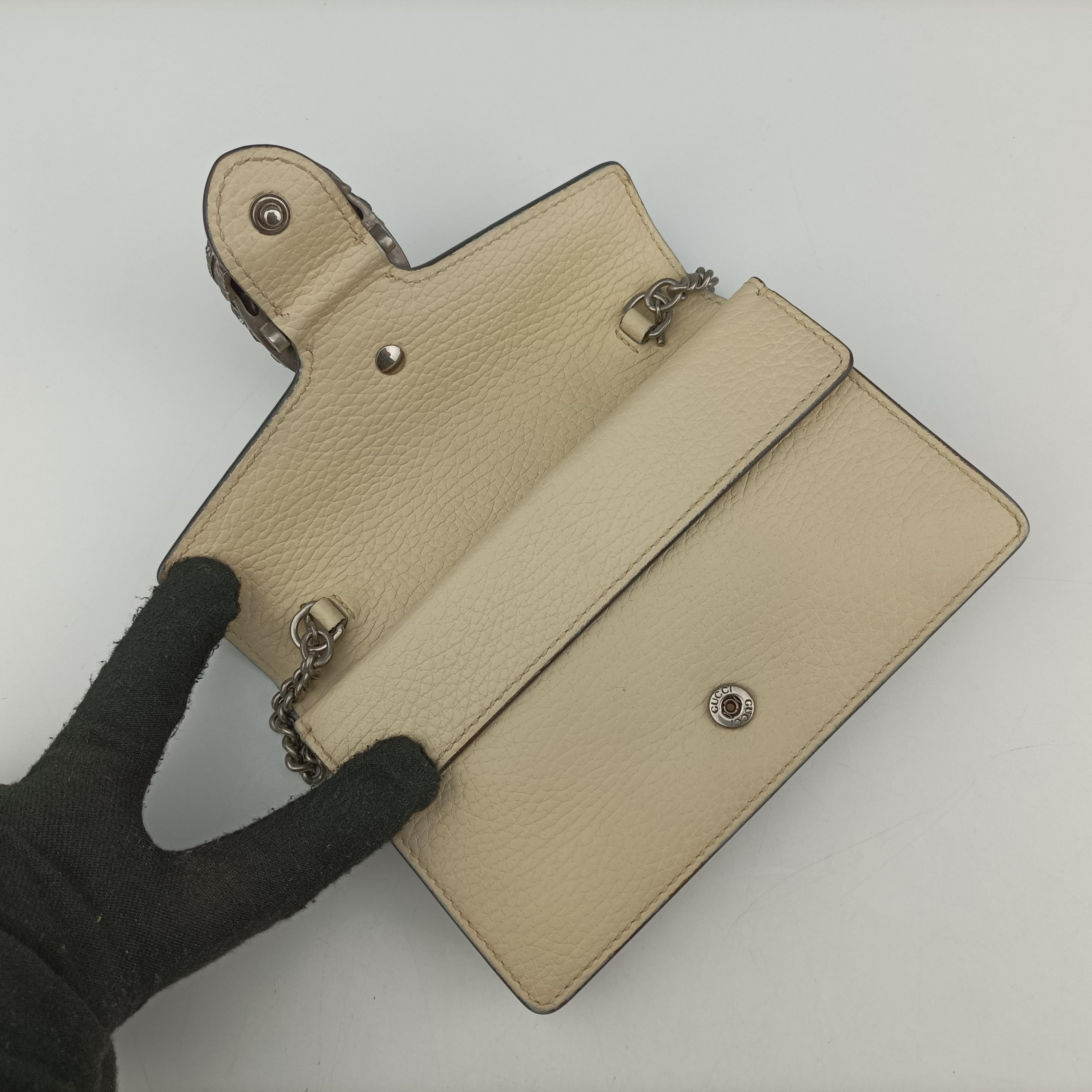 Pre-owned Gucci Dionysus Beige Leather 476432 shoulderbag | stylenewstar