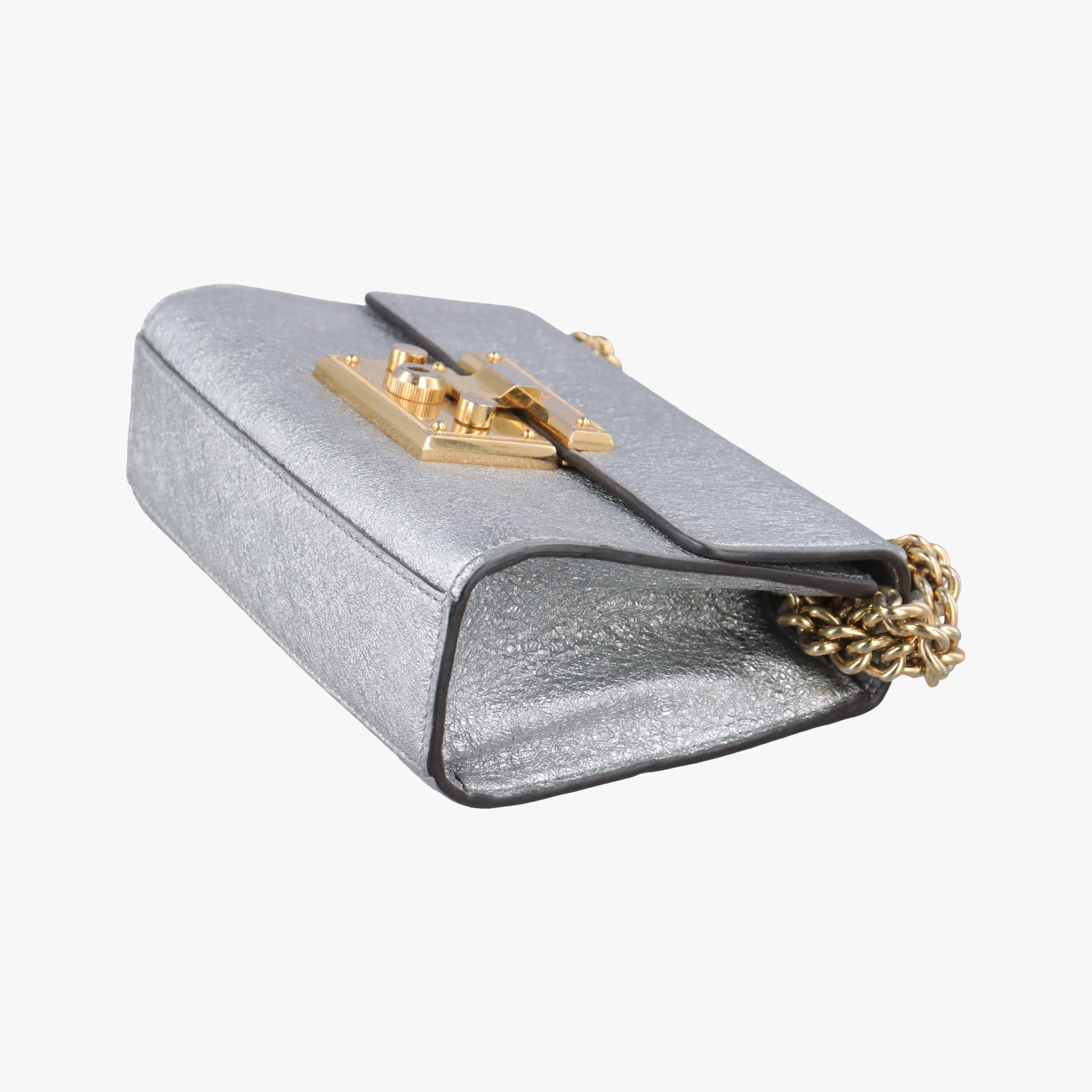 Pre-owned Gucci Padlock Silver Leather 409487 shoulderbag | stylenewstar