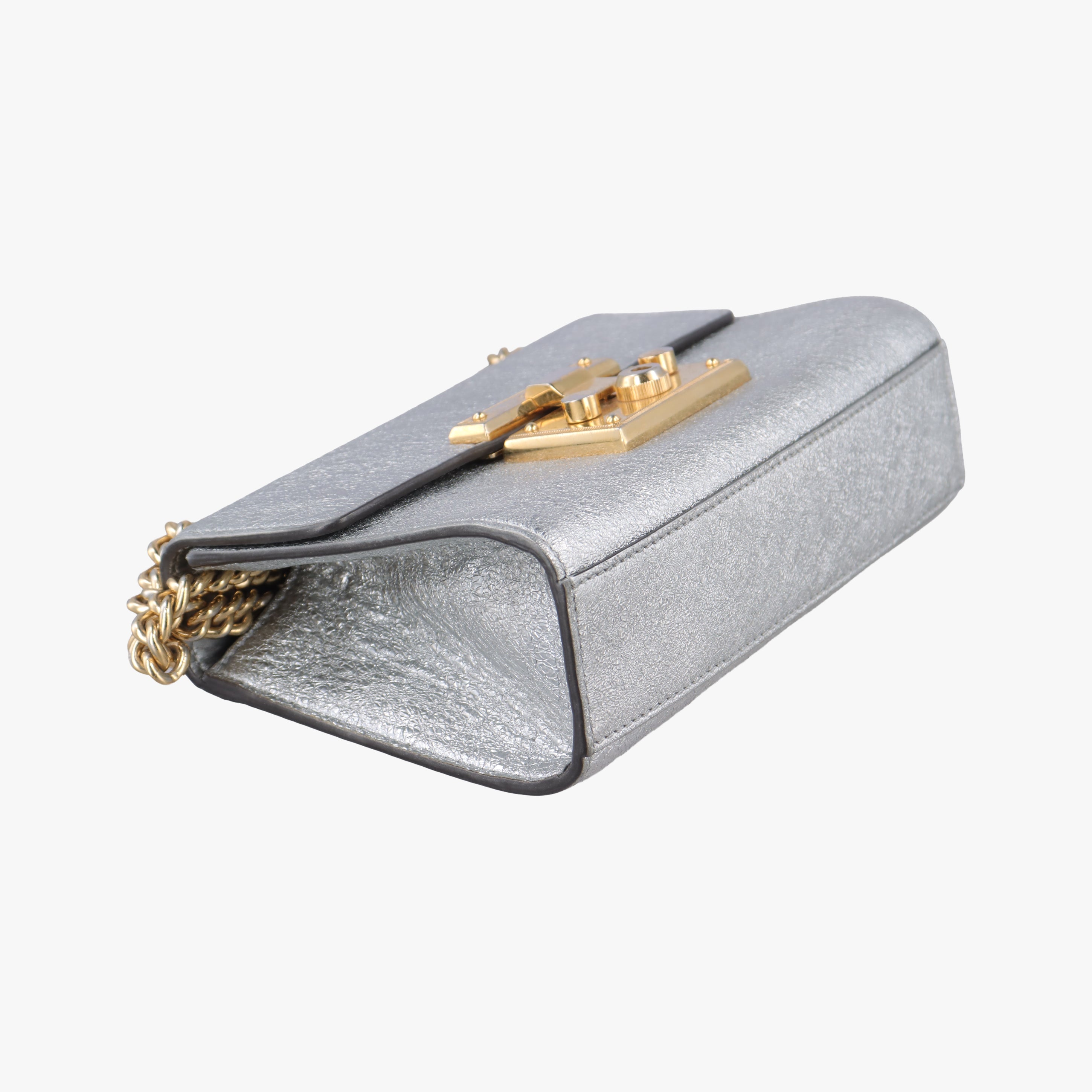 Pre-owned Gucci Padlock Silver Leather 409487 shoulderbag | stylenewstar