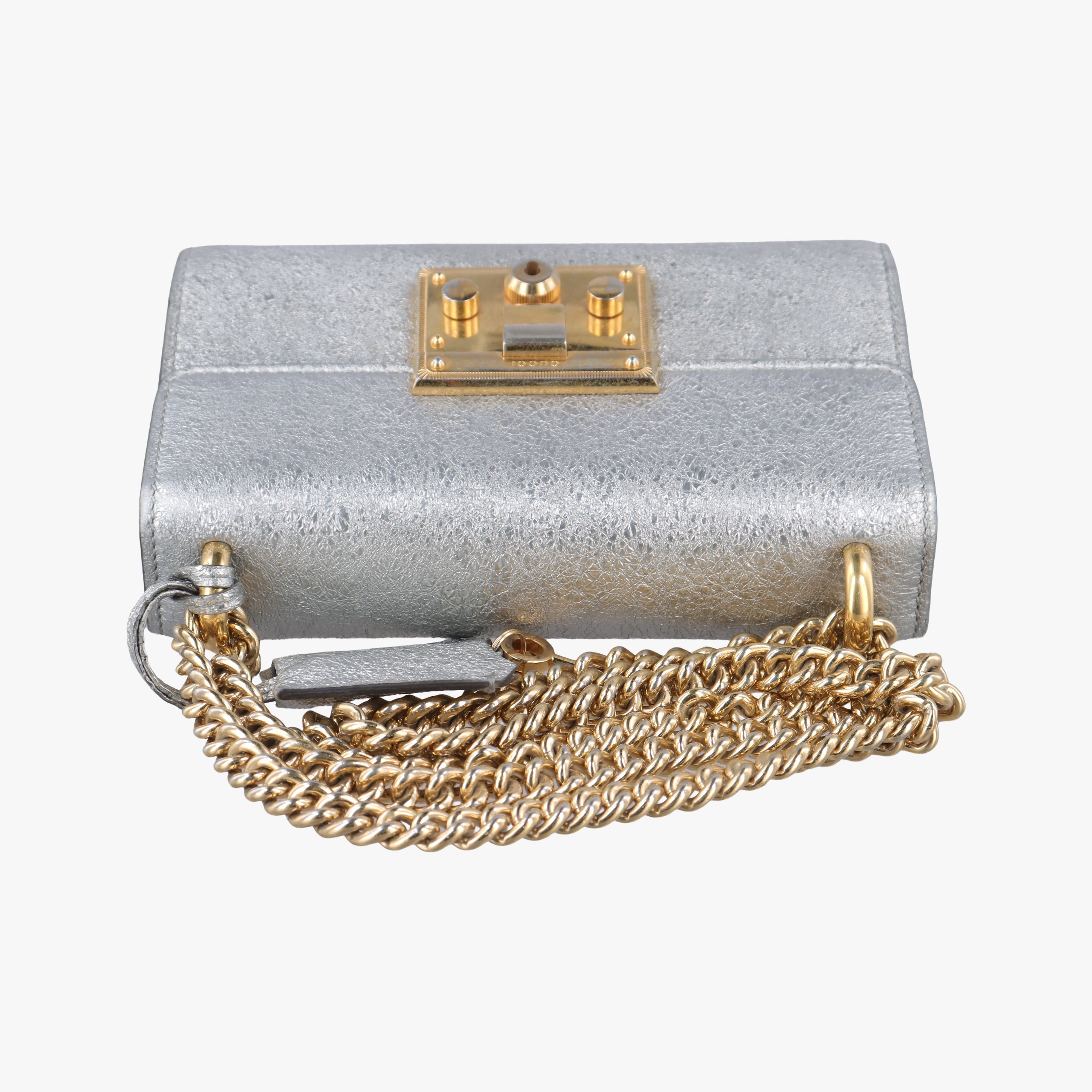 Pre-owned Gucci Padlock Silver Leather 409487 shoulderbag | stylenewstar