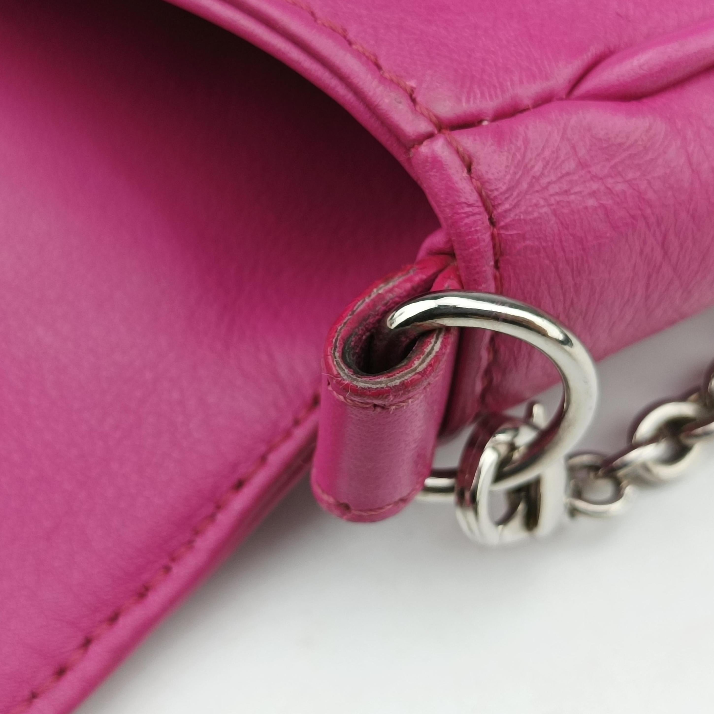 Pre-owned Fendi Fendista Pochette Pink Leather 8M0276 shoulderbag | stylenewstar