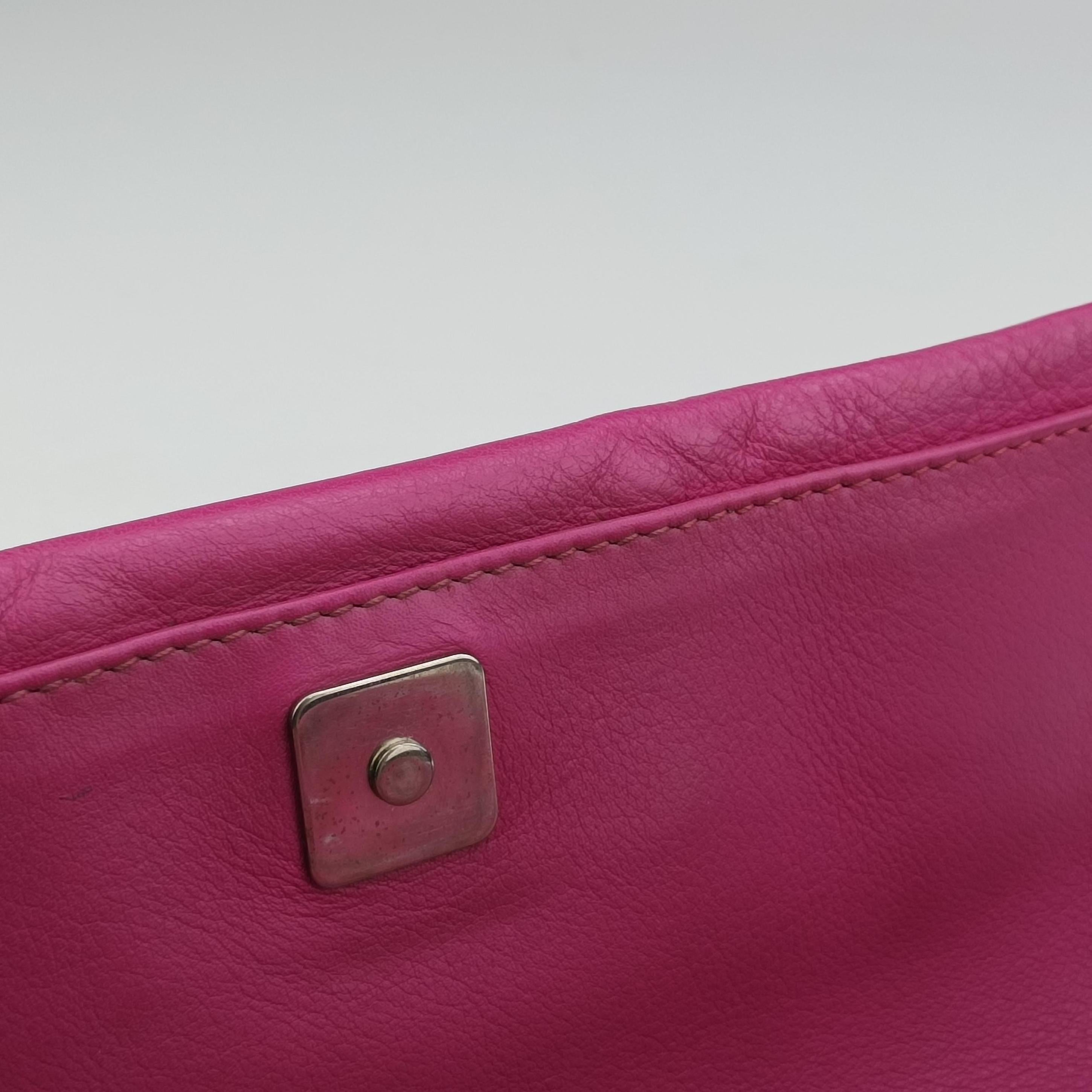 Pre-owned Fendi Fendista Pochette Pink Leather 8M0276 shoulderbag | stylenewstar