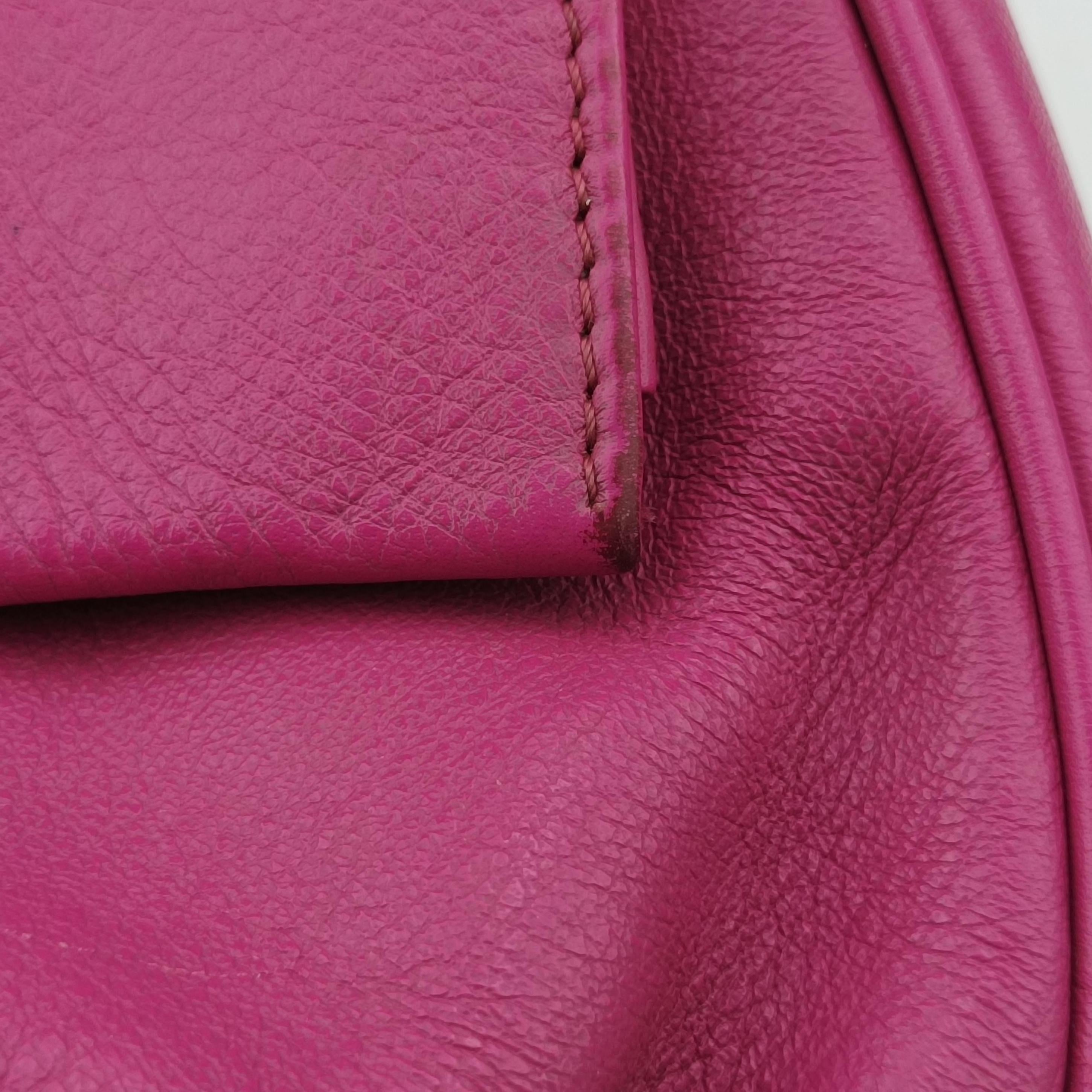 Pre-owned Fendi Fendista Pochette Pink Leather 8M0276 shoulderbag | stylenewstar