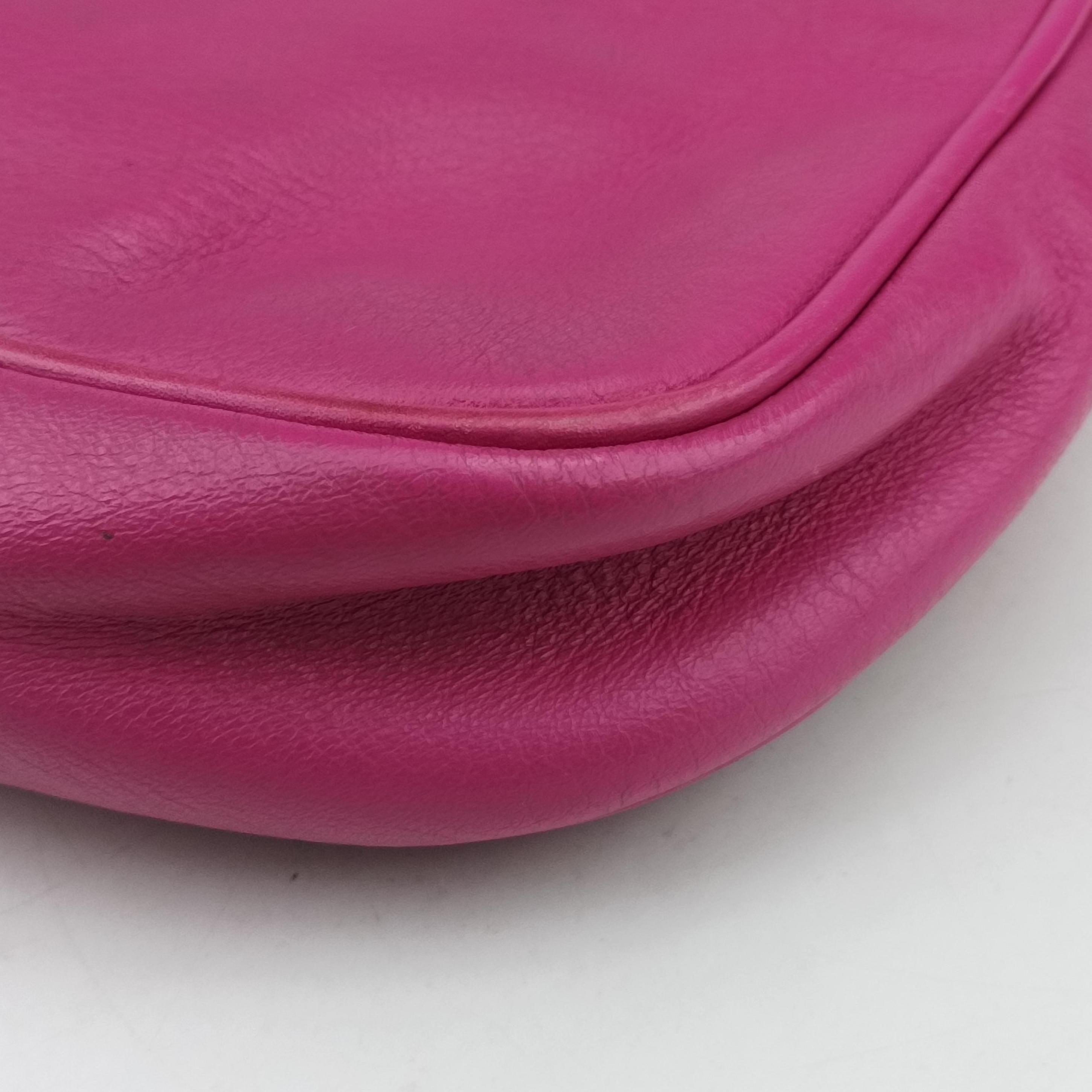 Pre-owned Fendi Fendista Pochette Pink Leather 8M0276 shoulderbag | stylenewstar