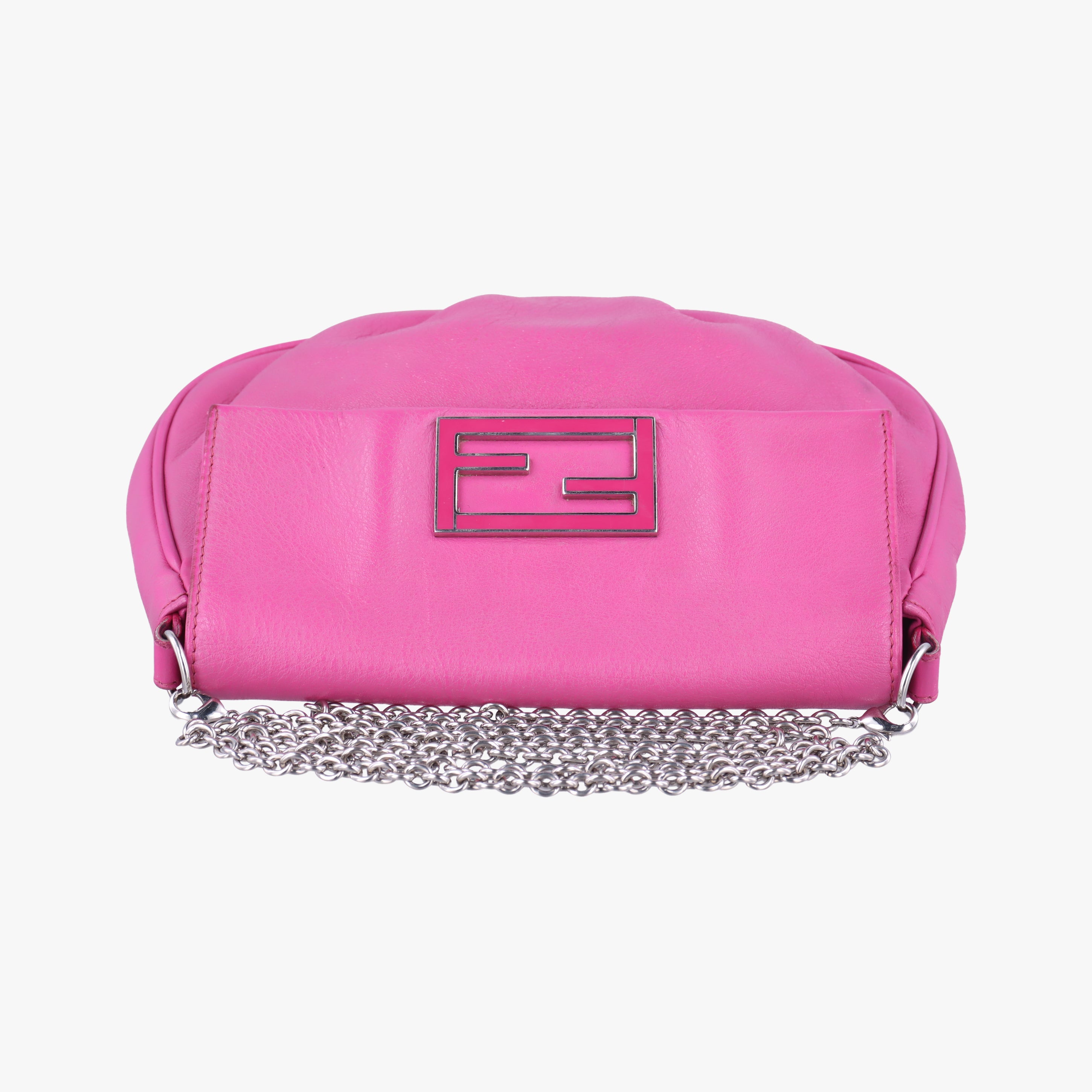Pre-owned Fendi Fendista Pochette Pink Leather 8M0276 shoulderbag | stylenewstar