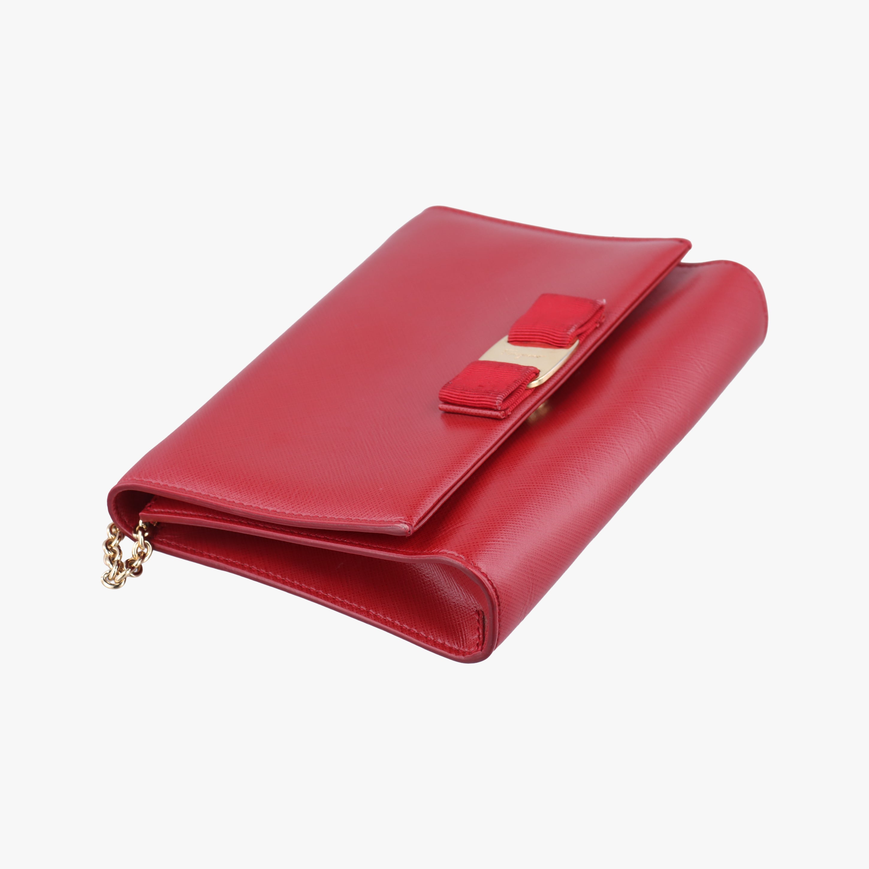 Vintage Ferragamo Ginny Vara Red Leather  shoulderbag | stylenewstar