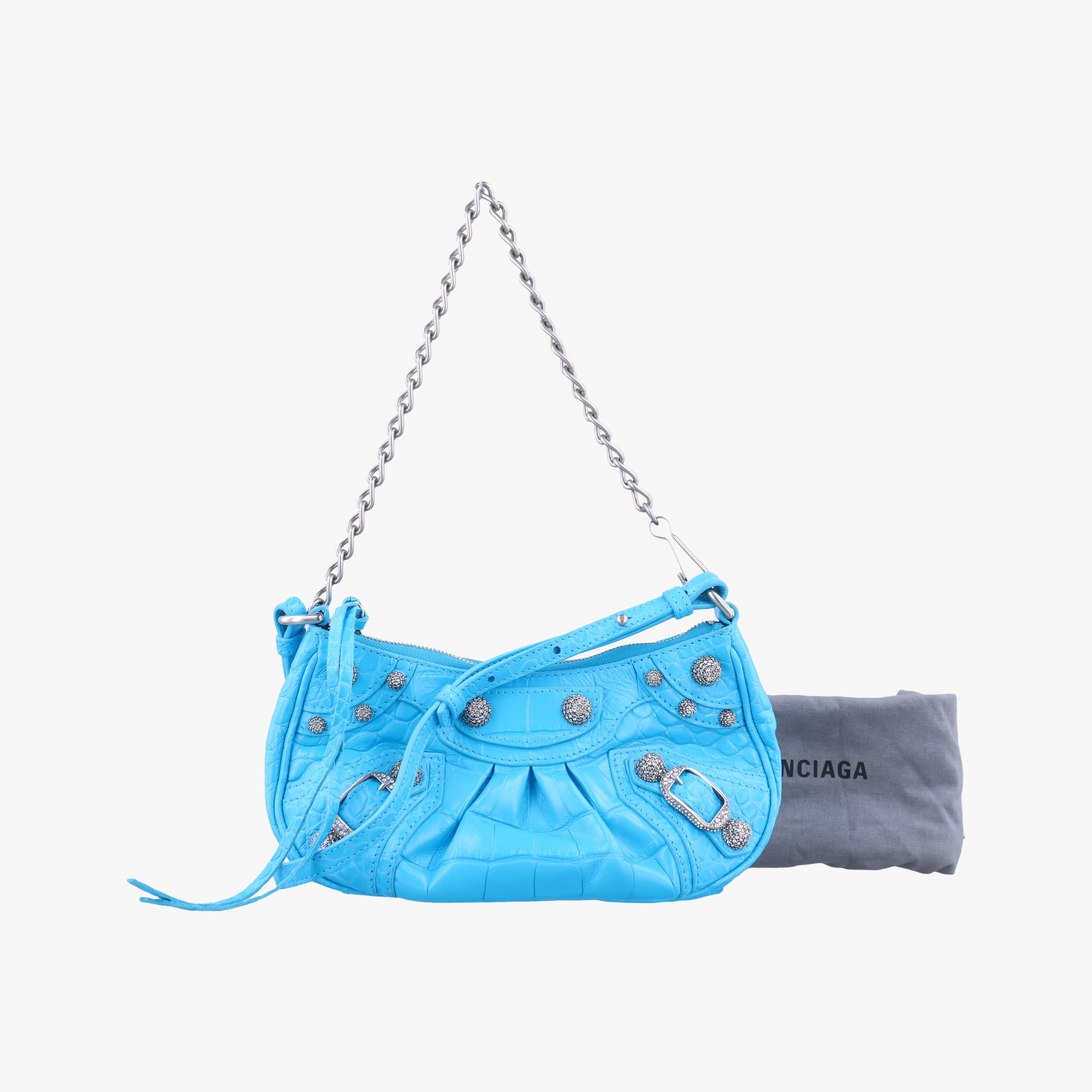 Secondhand Balenciaga Le Cagole Blue lambskin  shoulderbag | stylenewstar