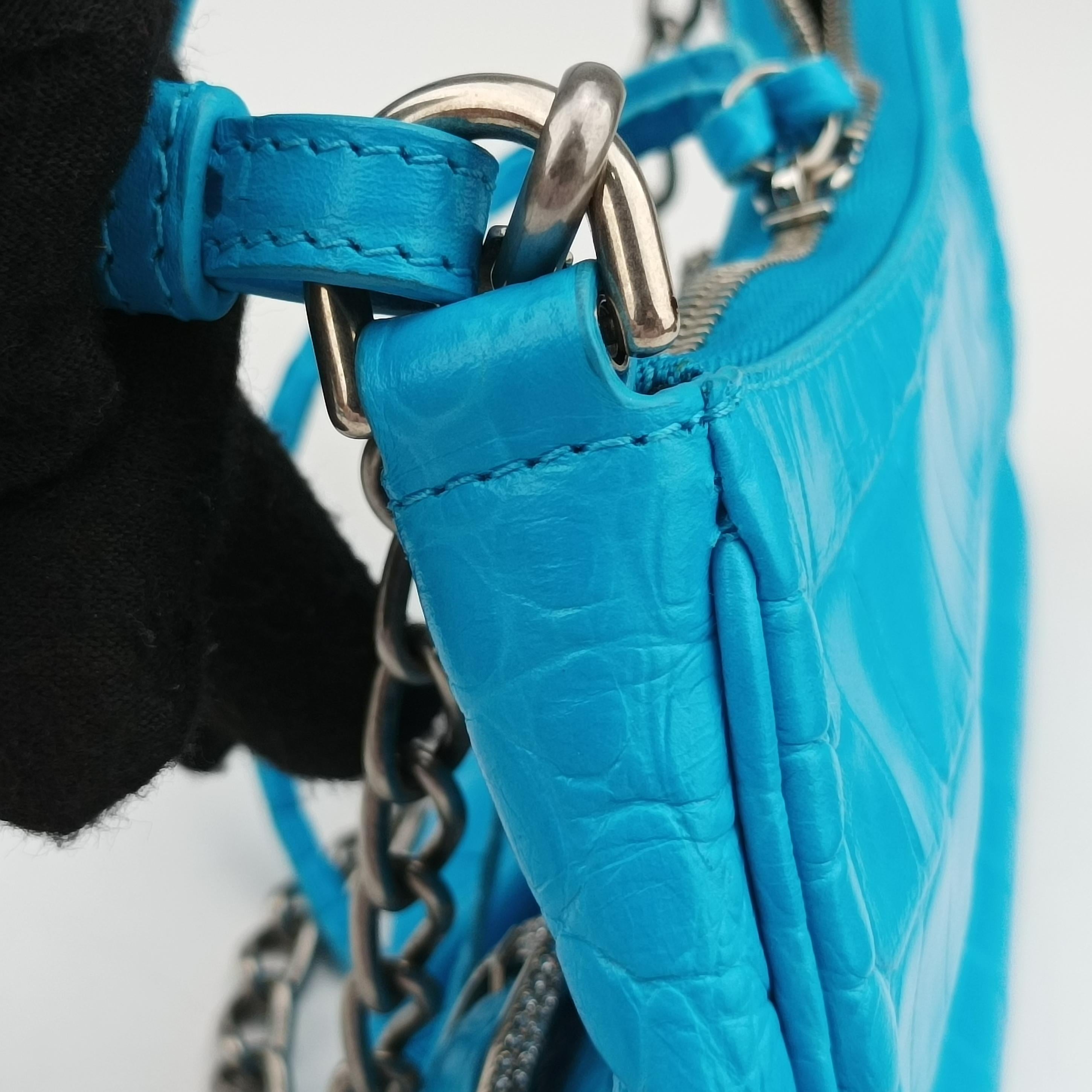 Secondhand Balenciaga Le Cagole Blue lambskin  shoulderbag | stylenewstar