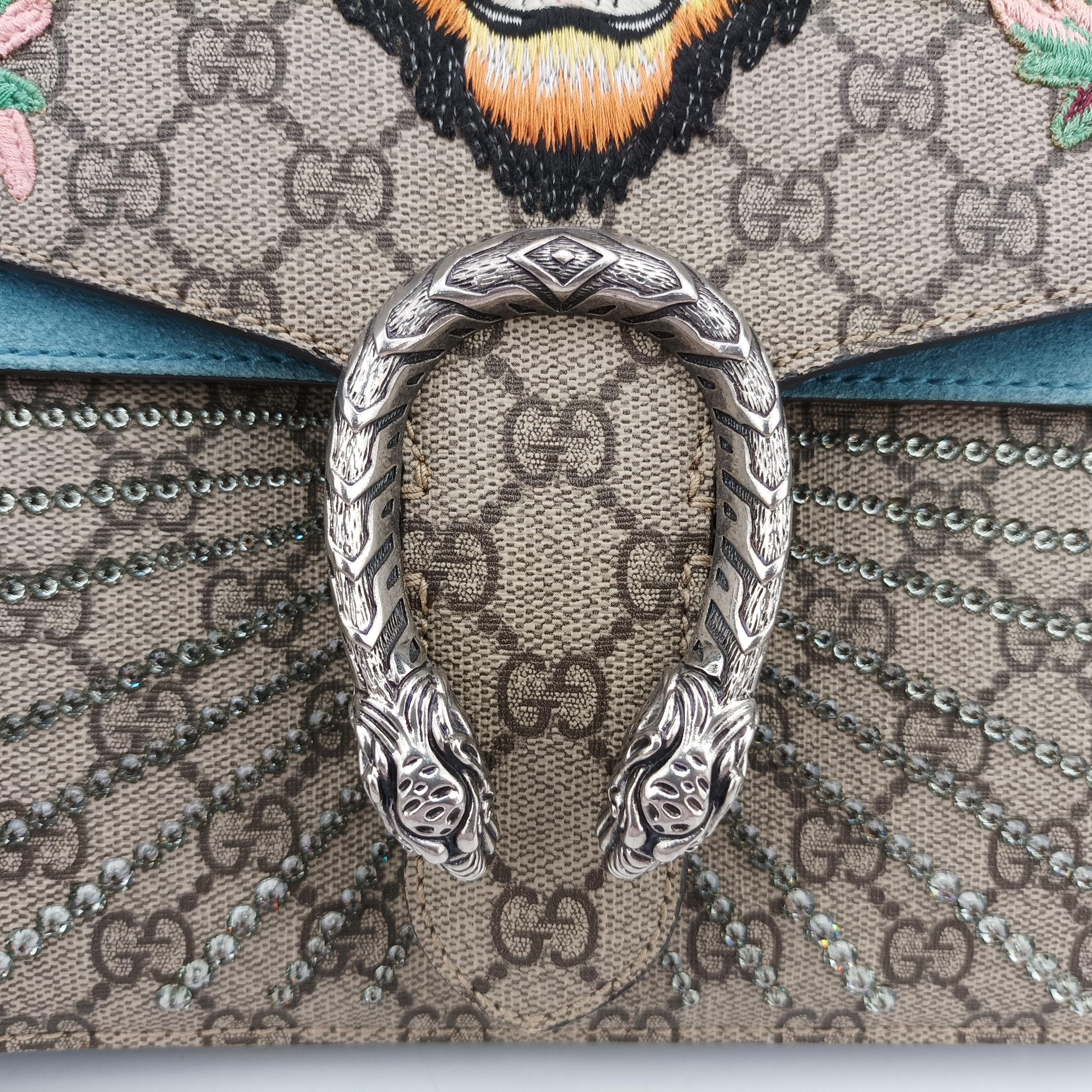 Secondhand Gucci Dionysus beige×Multicolour PVC coated canvas × suede 403348 shoulderbag | stylenewstar