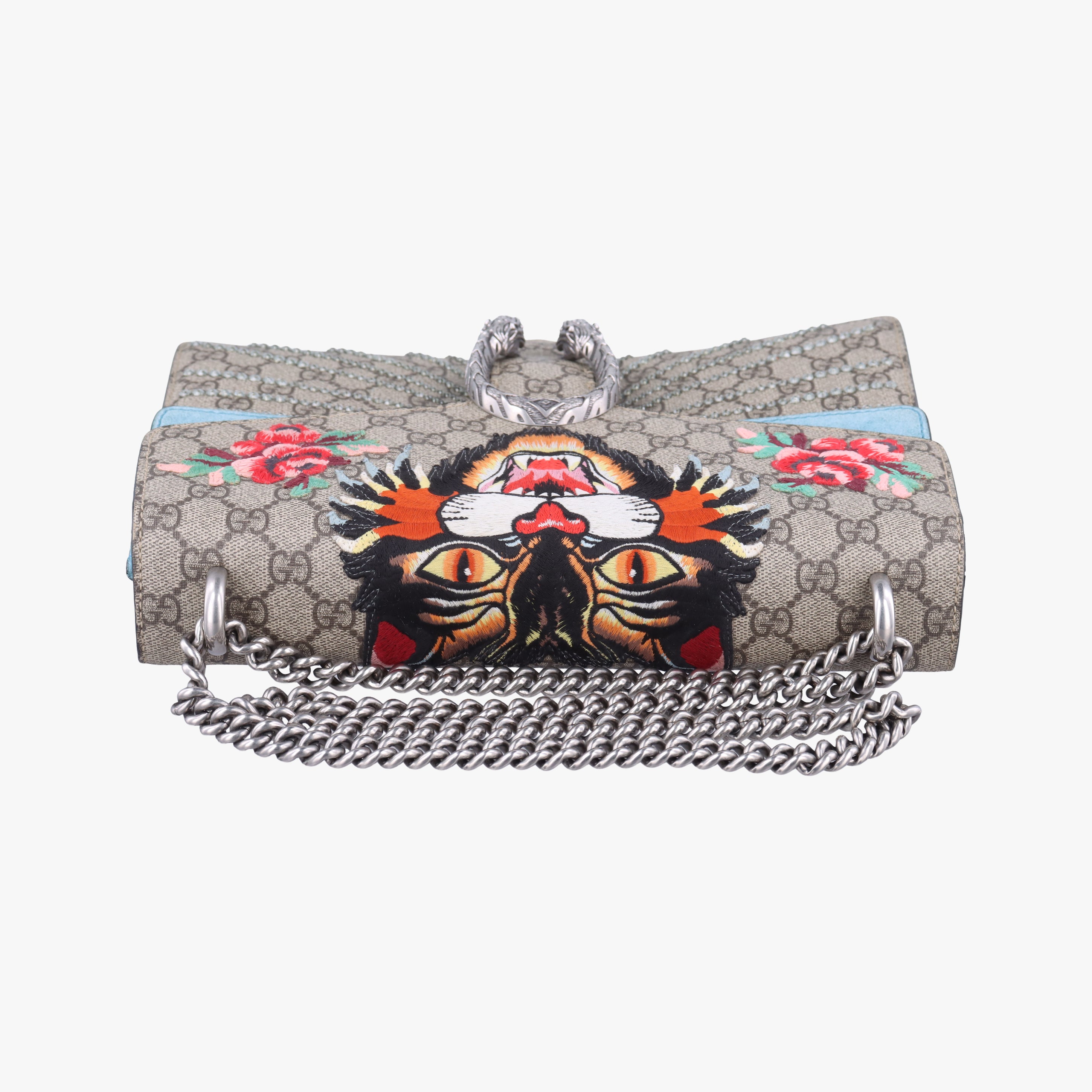 Secondhand Gucci Dionysus beige×Multicolour PVC coated canvas × suede 403348 shoulderbag | stylenewstar