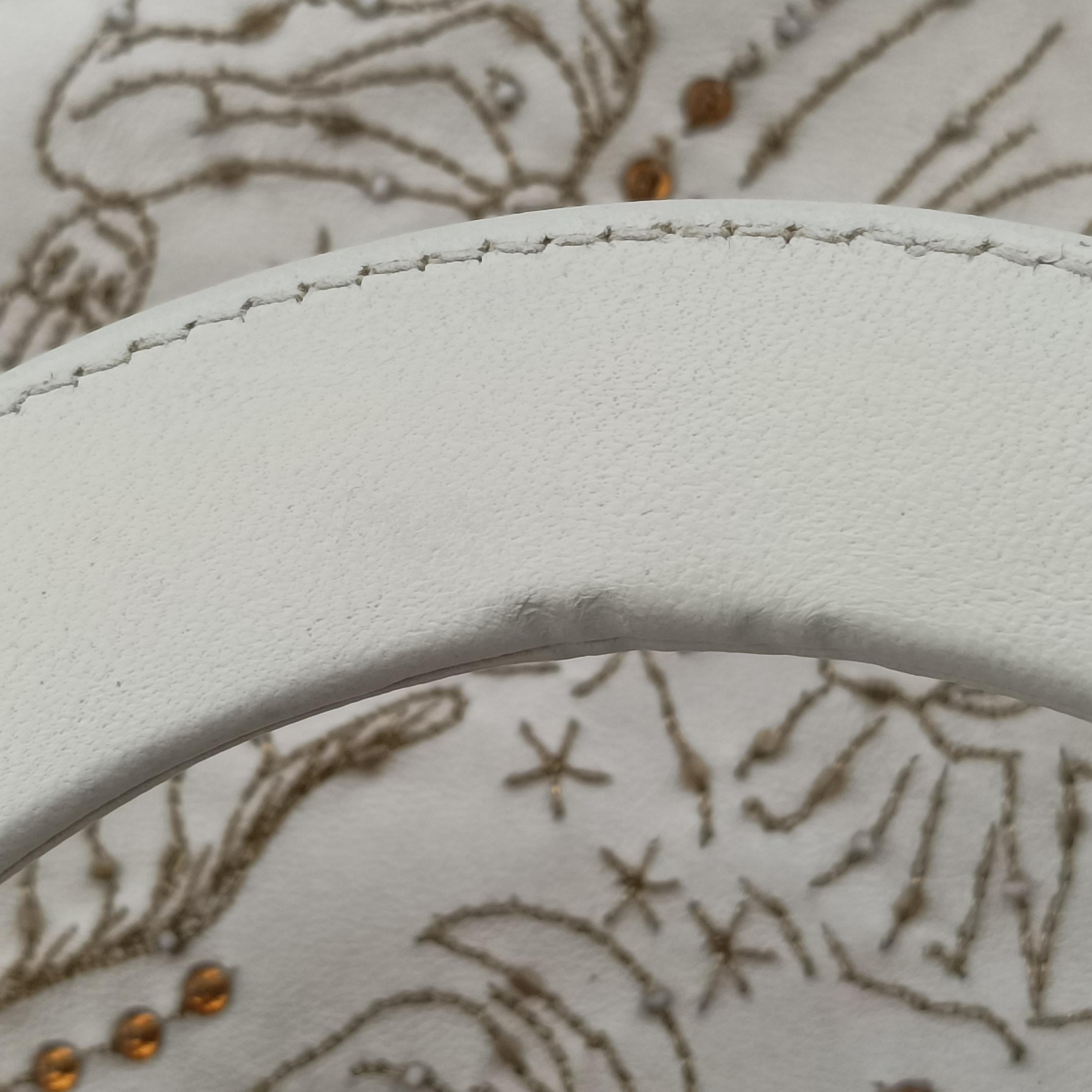 Pre-owned Christian Dior Lady Dior White lambskin  shoulderbag | stylenewstar