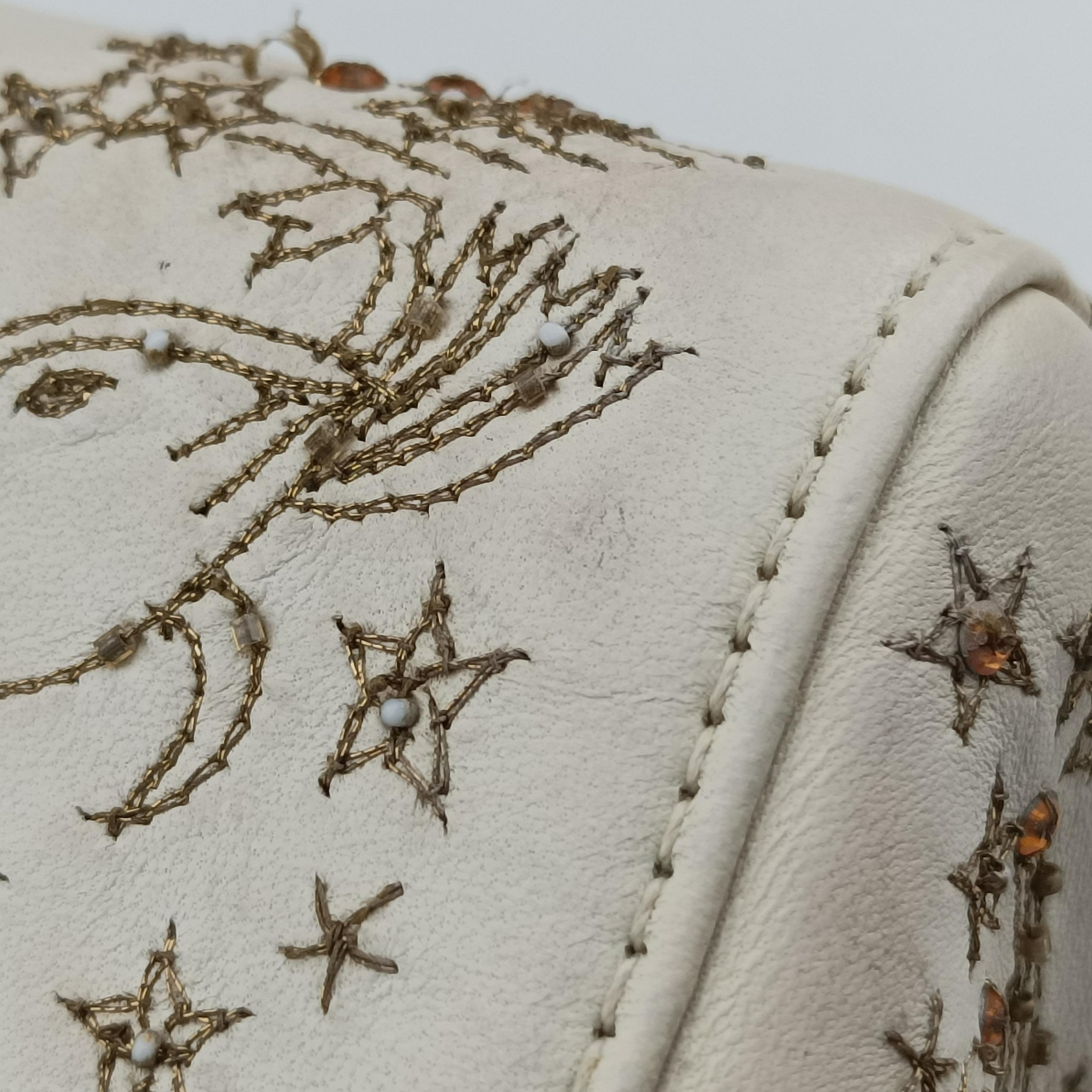 Pre-owned Christian Dior Lady Dior White lambskin  shoulderbag | stylenewstar