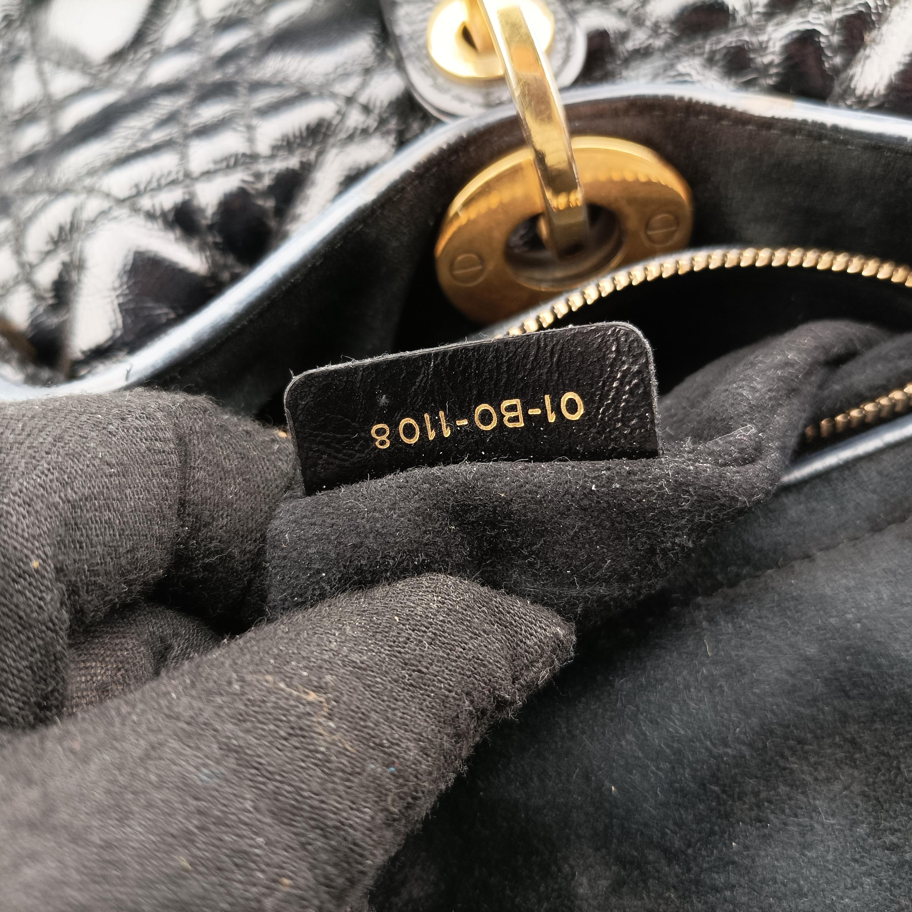 Vintage Christian Dior Lady Dior Black lambskin  shoulderbag | stylenewstar