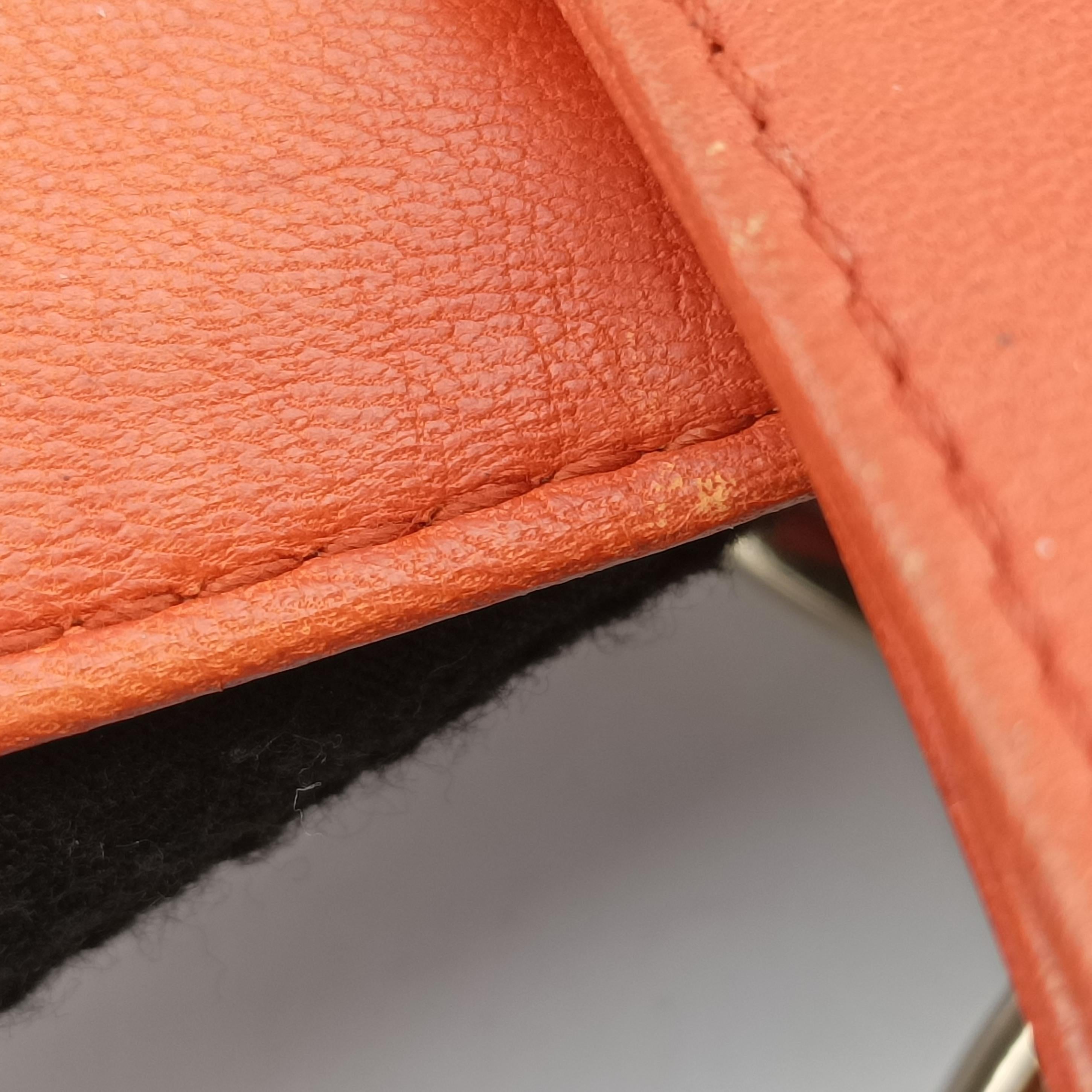 Pre-owned Yves Saint Laurent rivegauche Orange Leather 138957 shoulderbag | stylenewstar