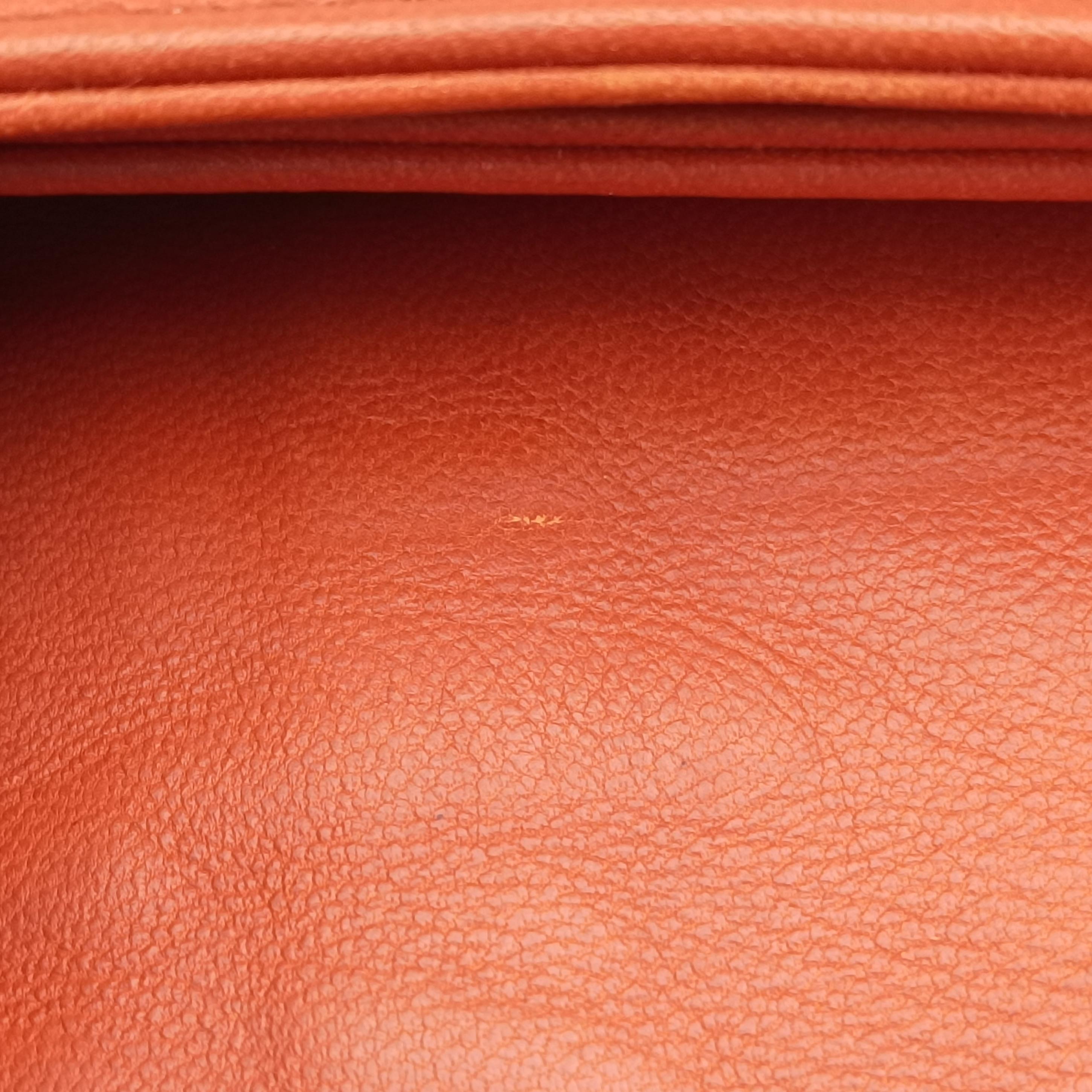 Pre-owned Yves Saint Laurent rivegauche Orange Leather 138957 shoulderbag | stylenewstar
