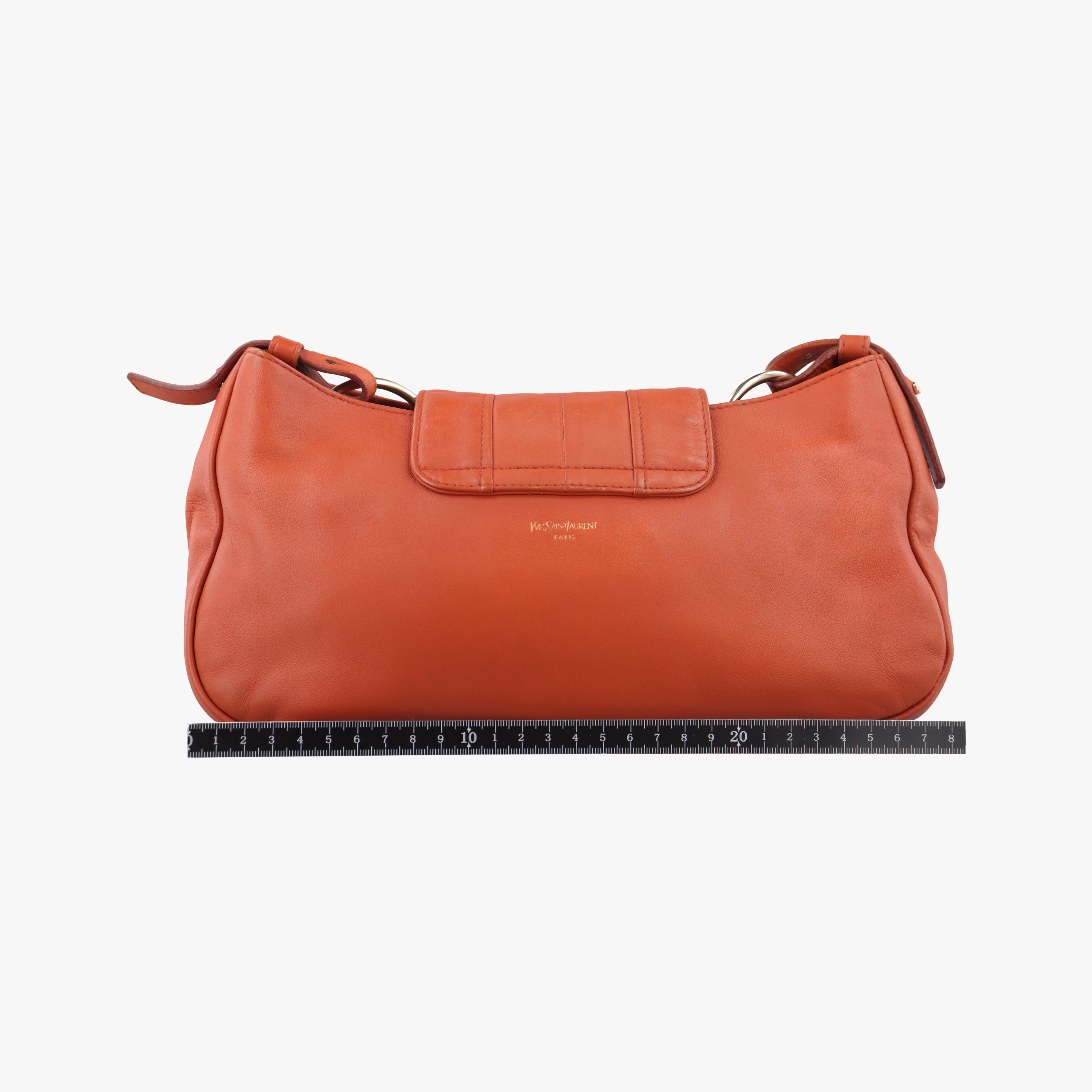 Pre-owned Yves Saint Laurent rivegauche Orange Leather 138957 shoulderbag | stylenewstar