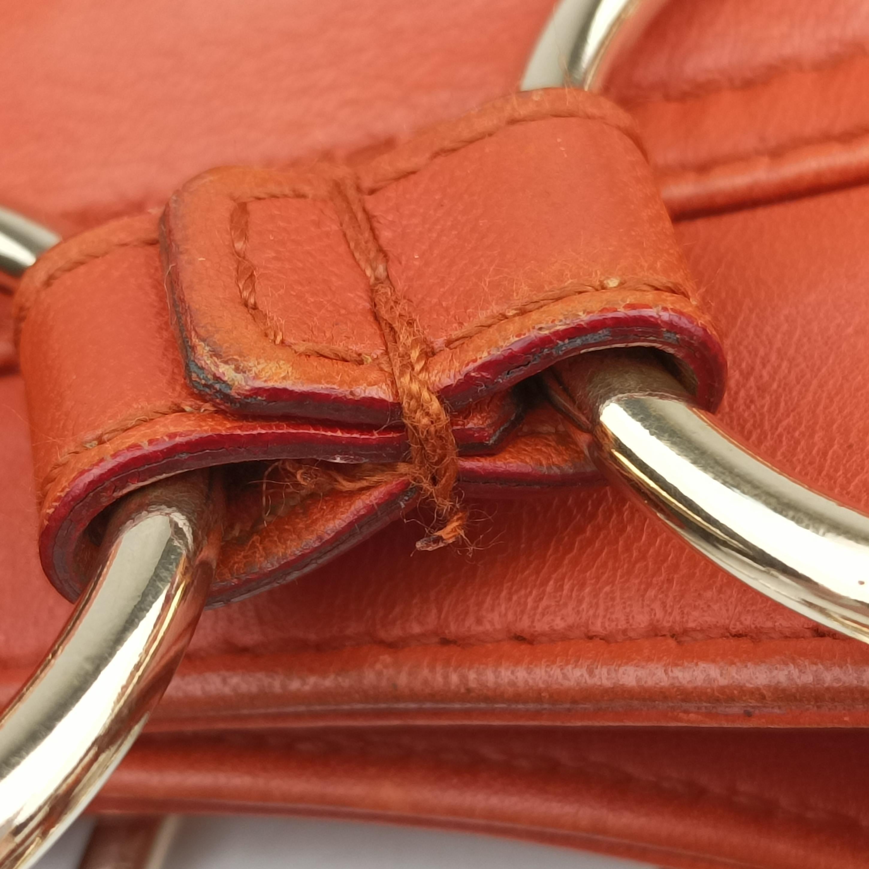 Pre-owned Yves Saint Laurent rivegauche Orange Leather 138957 shoulderbag | stylenewstar