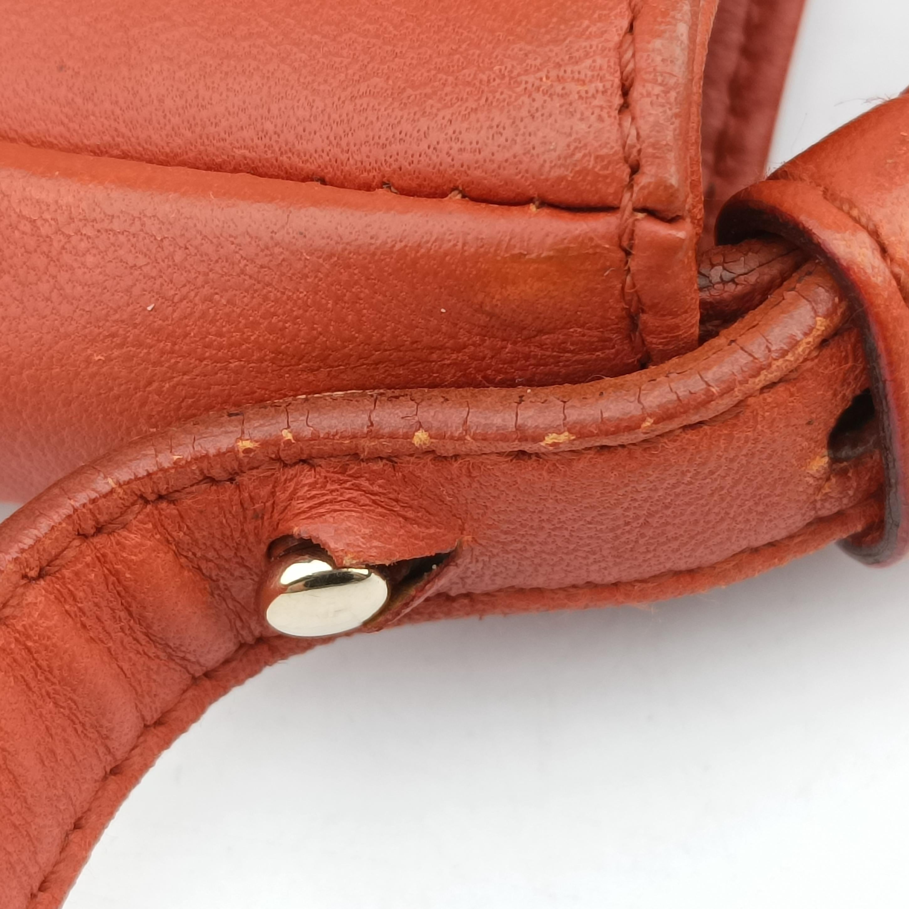 Pre-owned Yves Saint Laurent rivegauche Orange Leather 138957 shoulderbag | stylenewstar