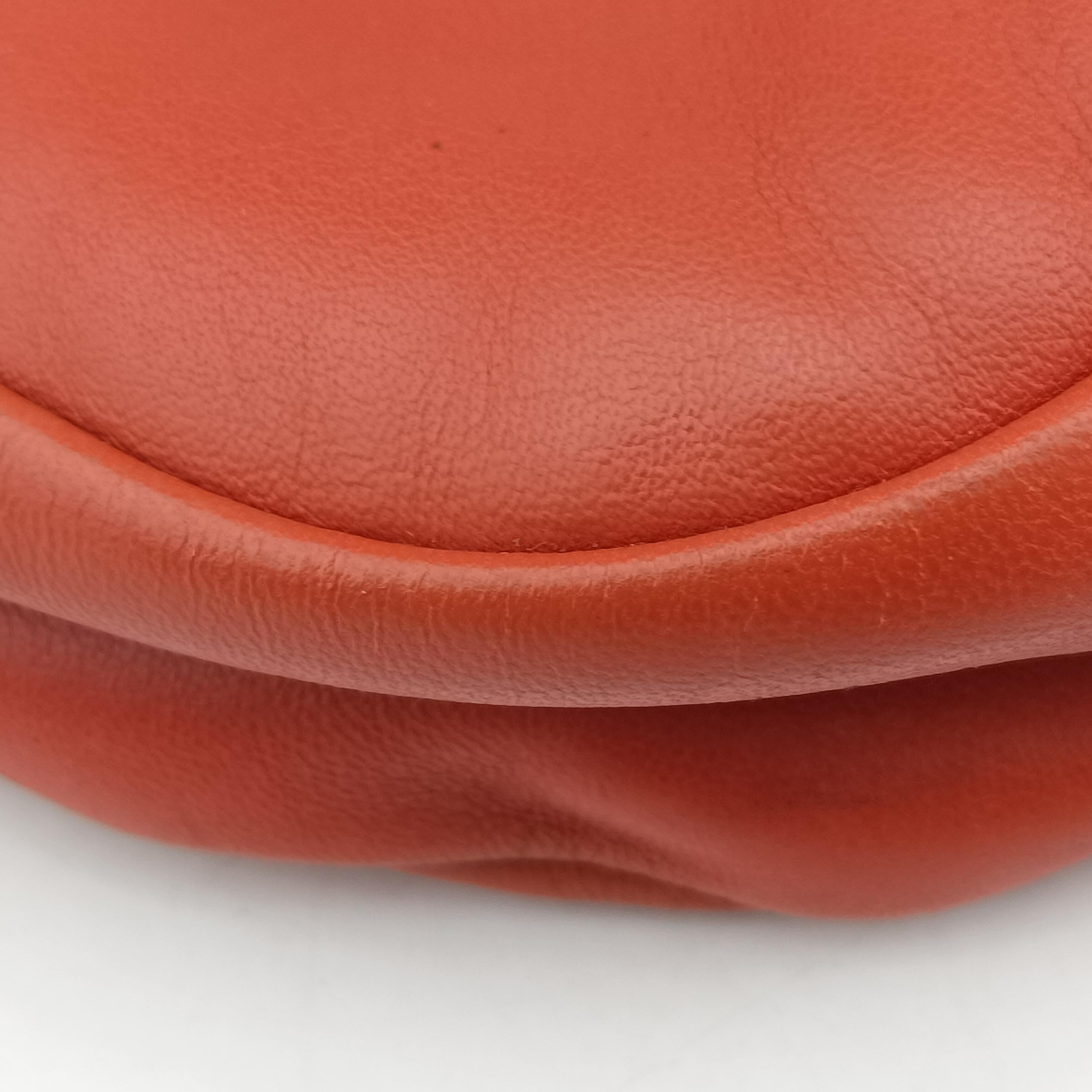 Pre-owned Yves Saint Laurent rivegauche Orange Leather 138957 shoulderbag | stylenewstar