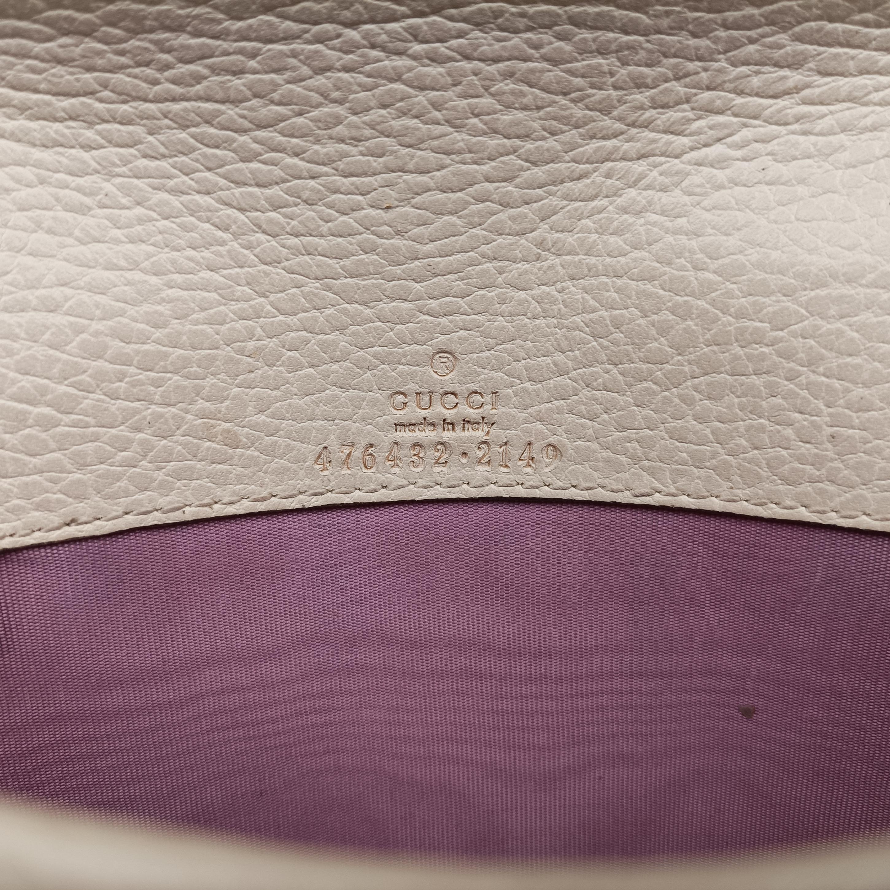 Pre-owned Gucci Dionysus White Leather 476432 shoulderbag | stylenewstar