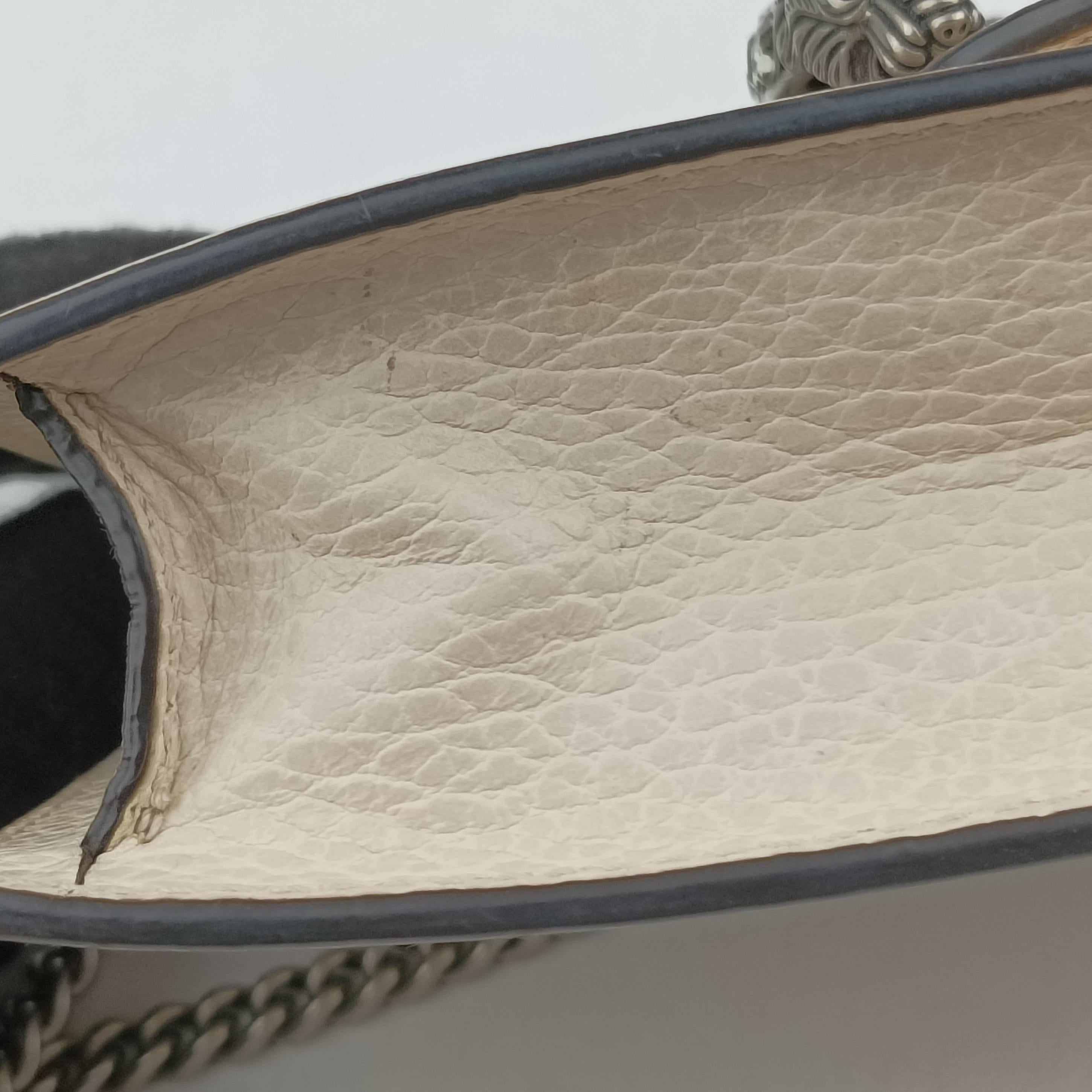 Pre-owned Gucci Dionysus White Leather 476432 shoulderbag | stylenewstar