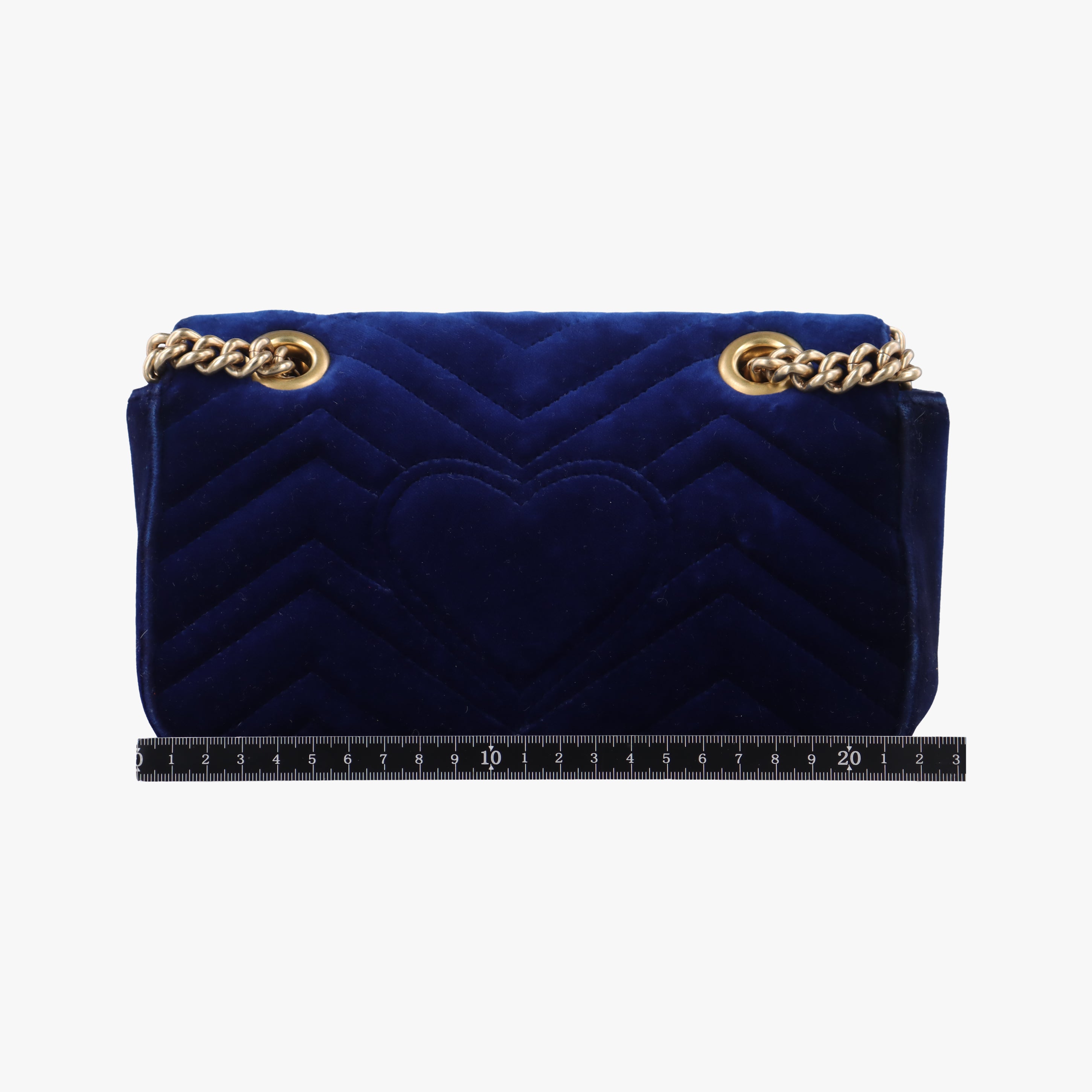Vintage Gucci GG Marmont Blue velour 446744 shoulderbag | stylenewstar