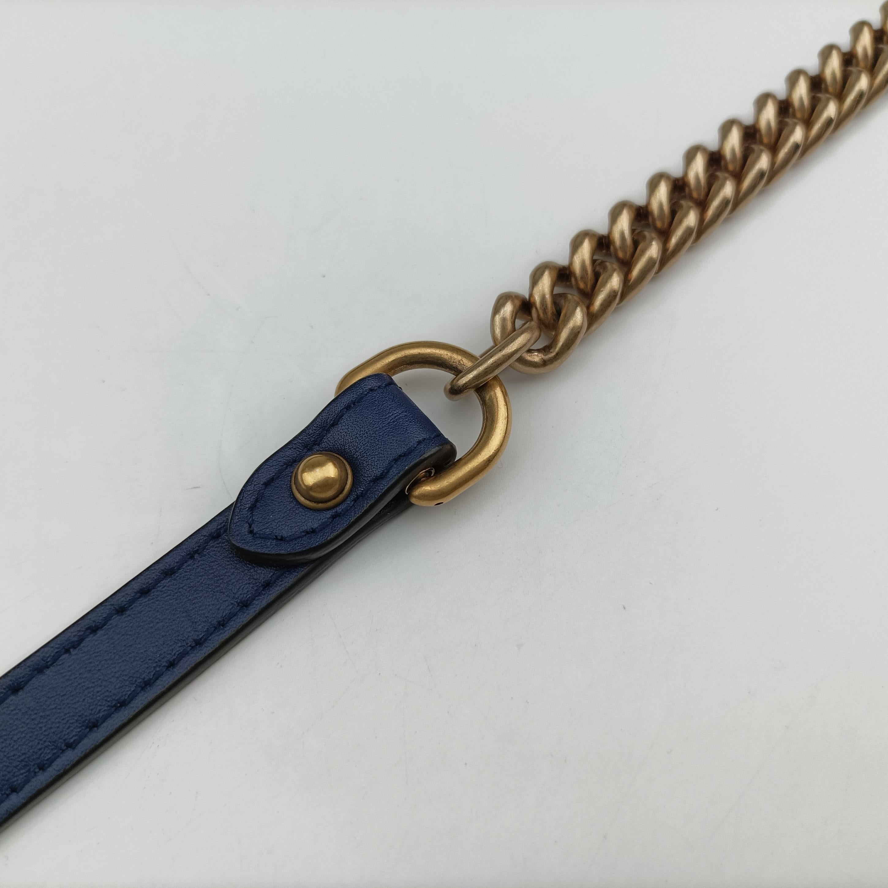 Vintage Gucci GG Marmont Blue velour 446744 shoulderbag | stylenewstar