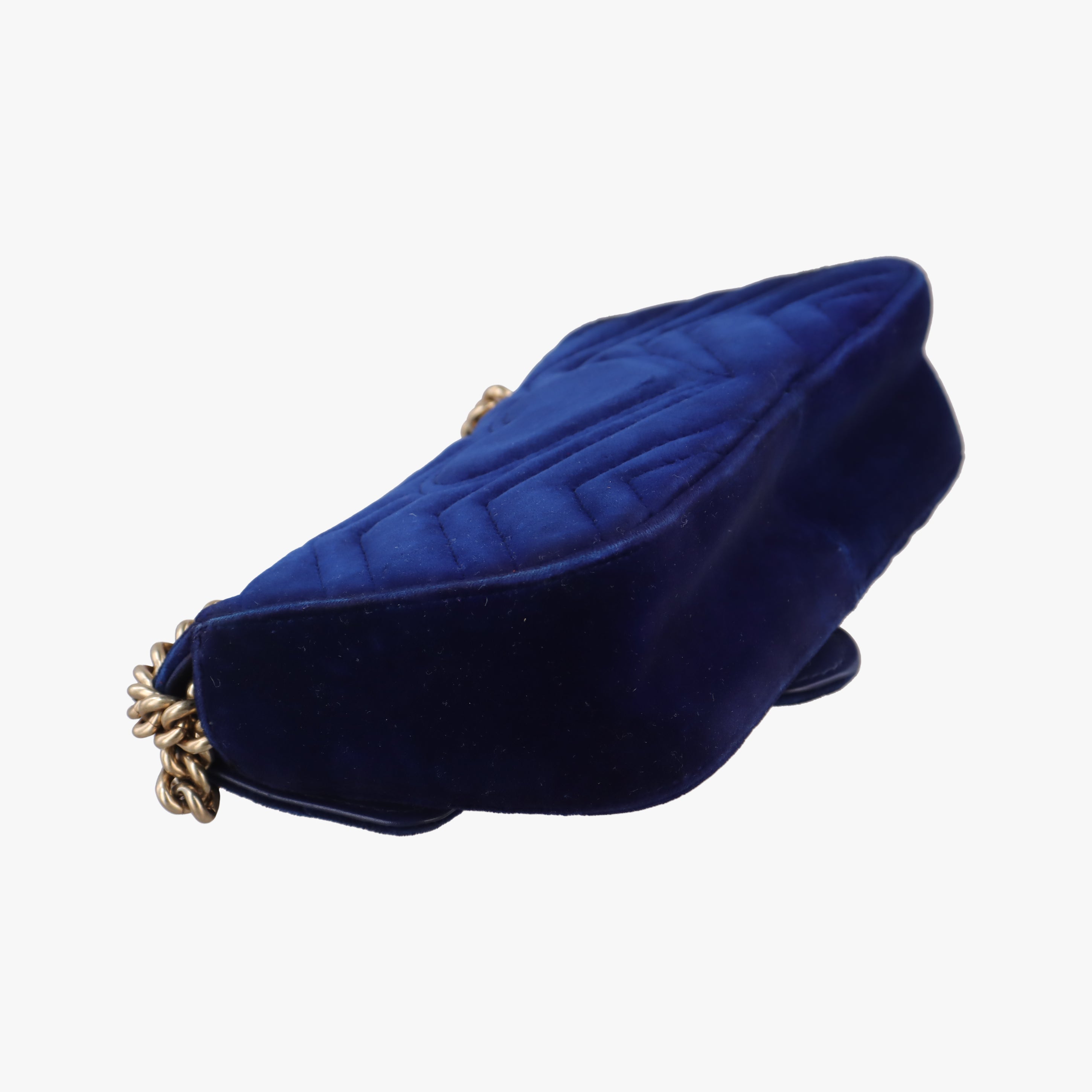 Vintage Gucci GG Marmont Blue velour 446744 shoulderbag | stylenewstar