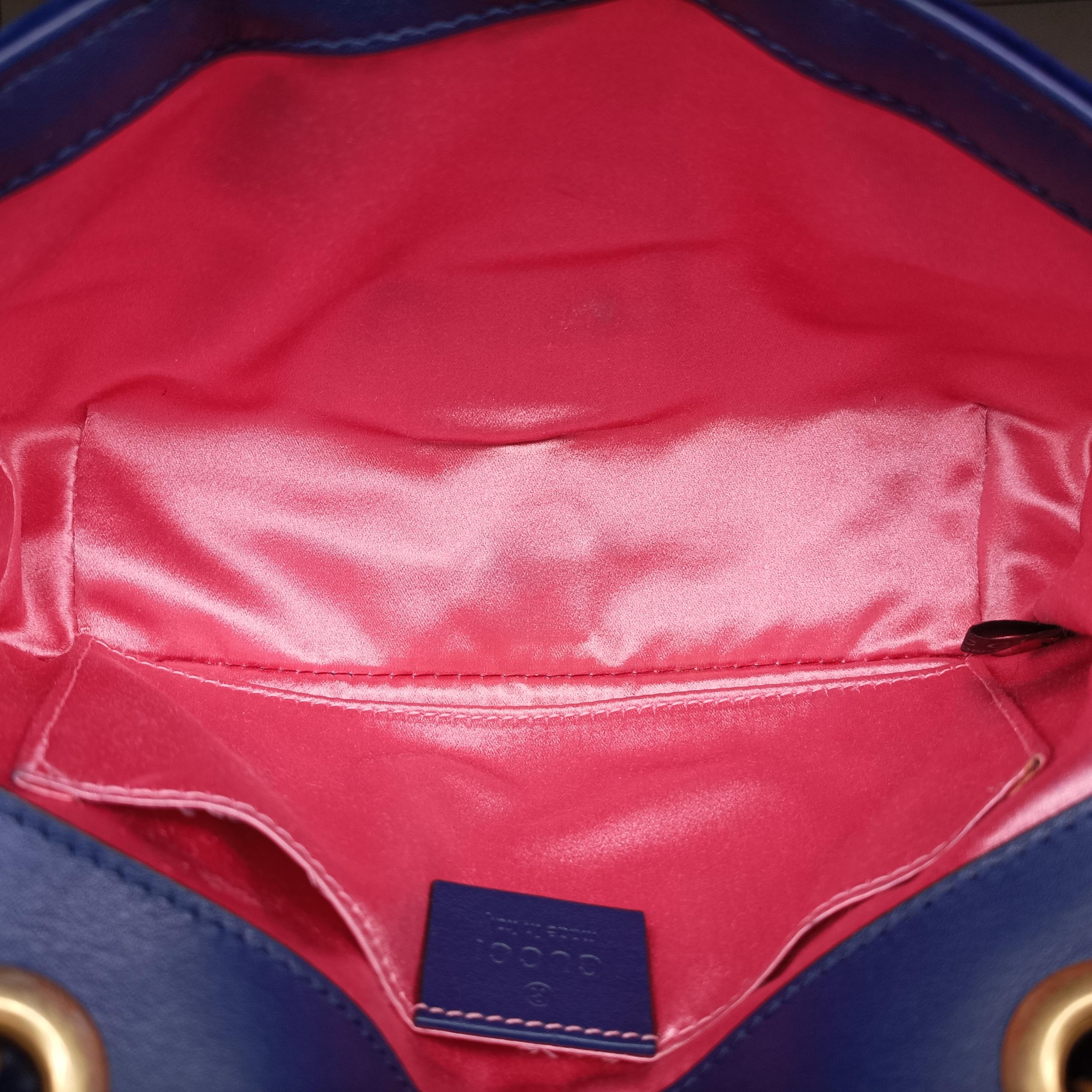 Vintage Gucci GG Marmont Blue velour 446744 shoulderbag | stylenewstar