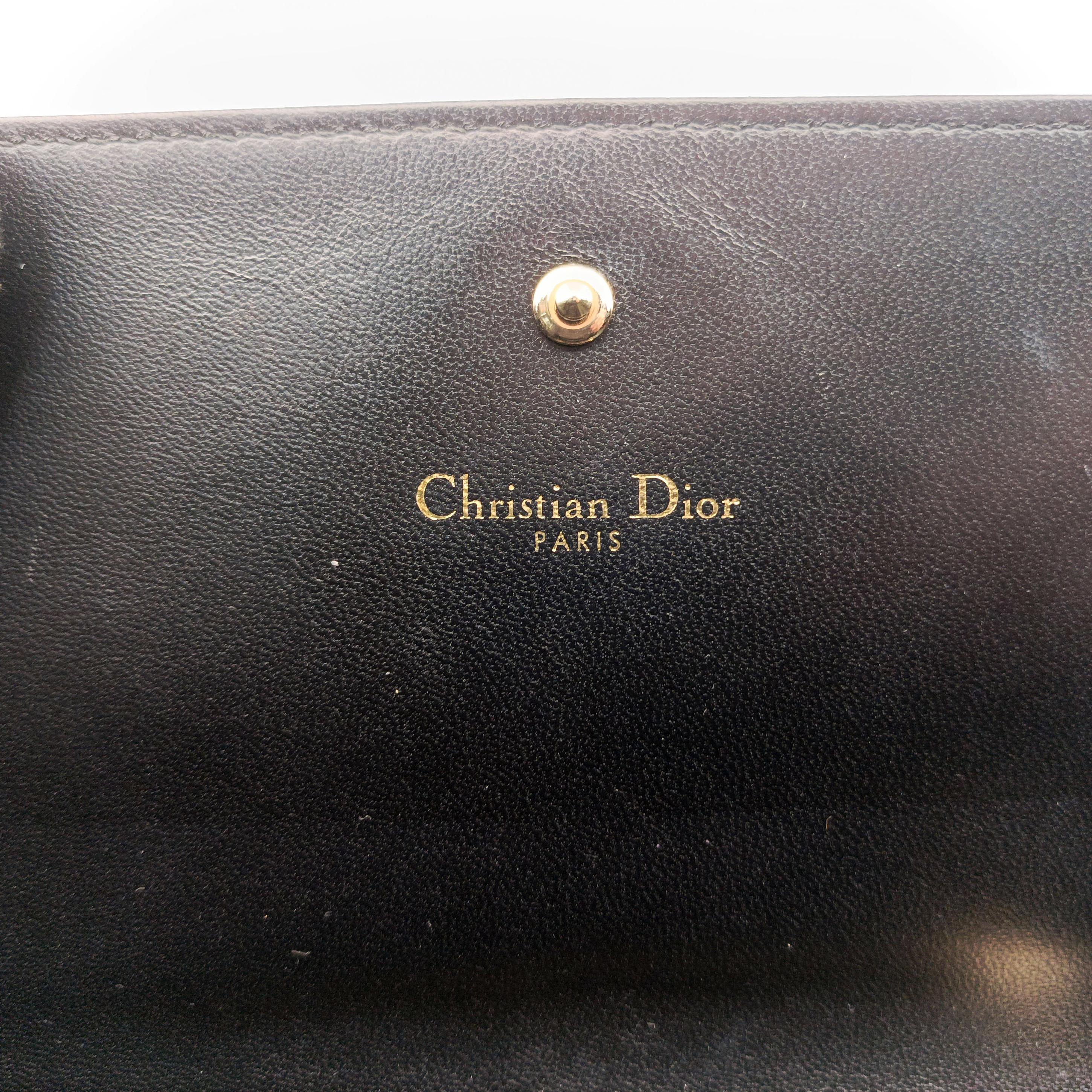 Pre-owned Christian Dior Diorama Black Leather  shoulderbag | stylenewstar