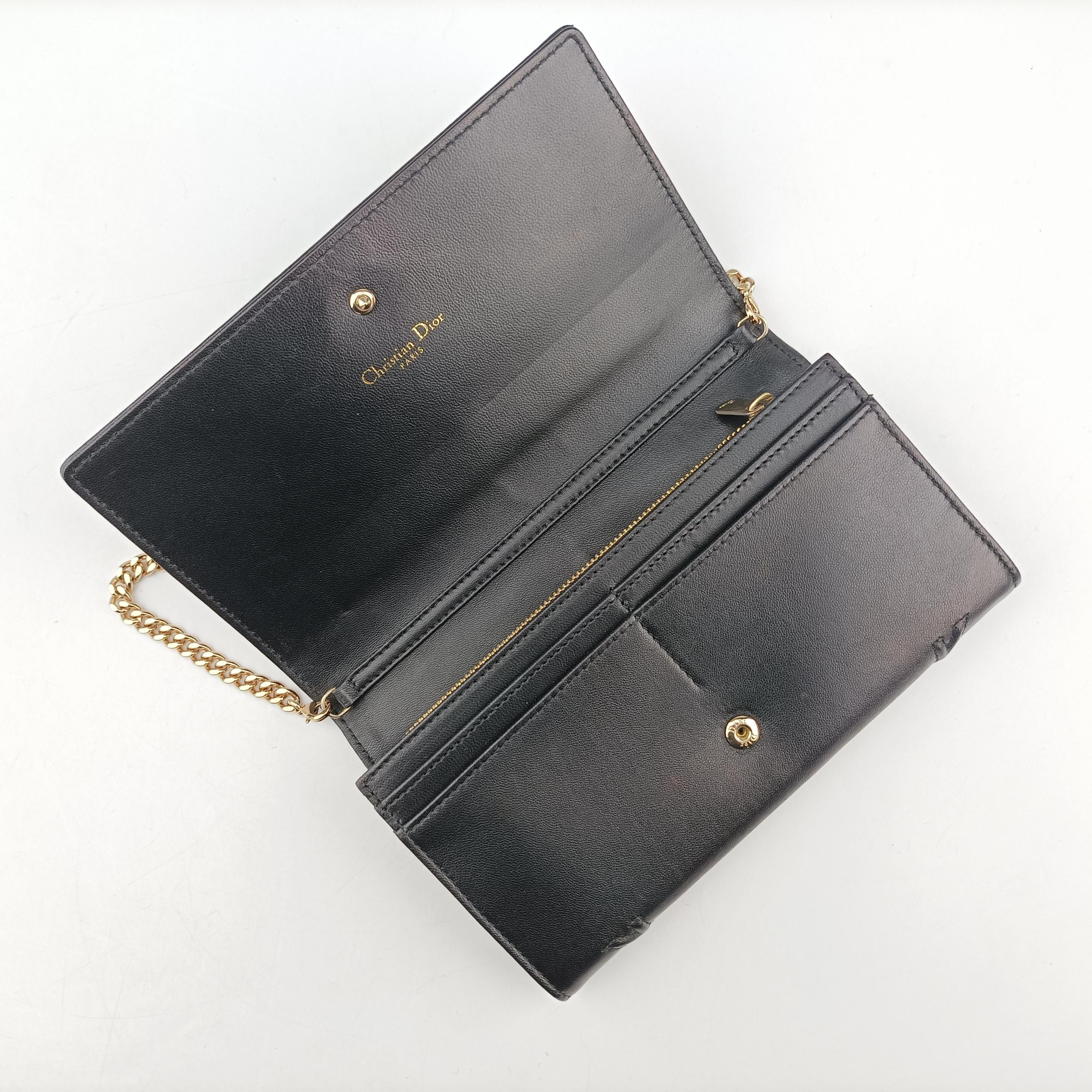 Pre-owned Christian Dior Diorama Black Leather  shoulderbag | stylenewstar