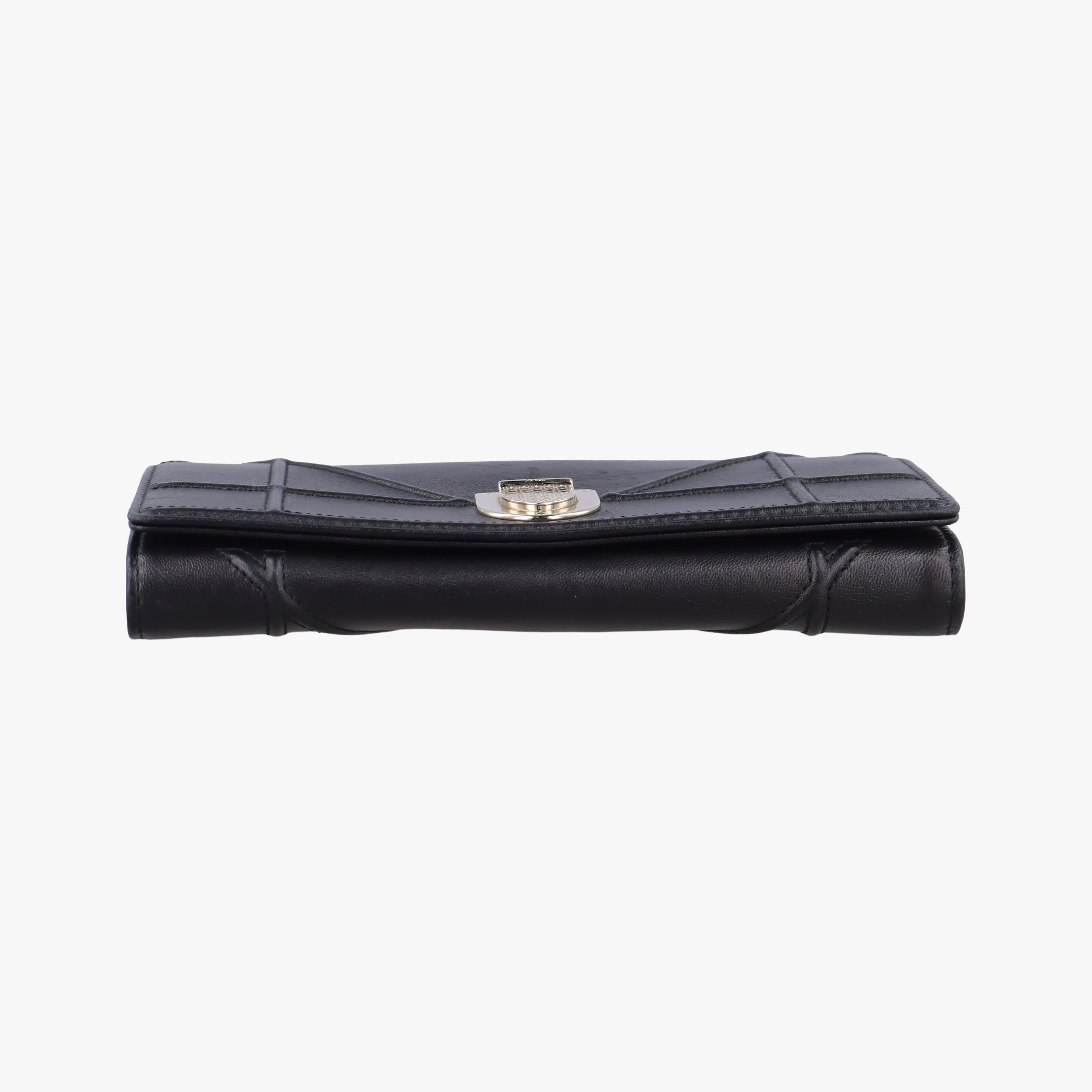 Pre-owned Christian Dior Diorama Black Leather  shoulderbag | stylenewstar