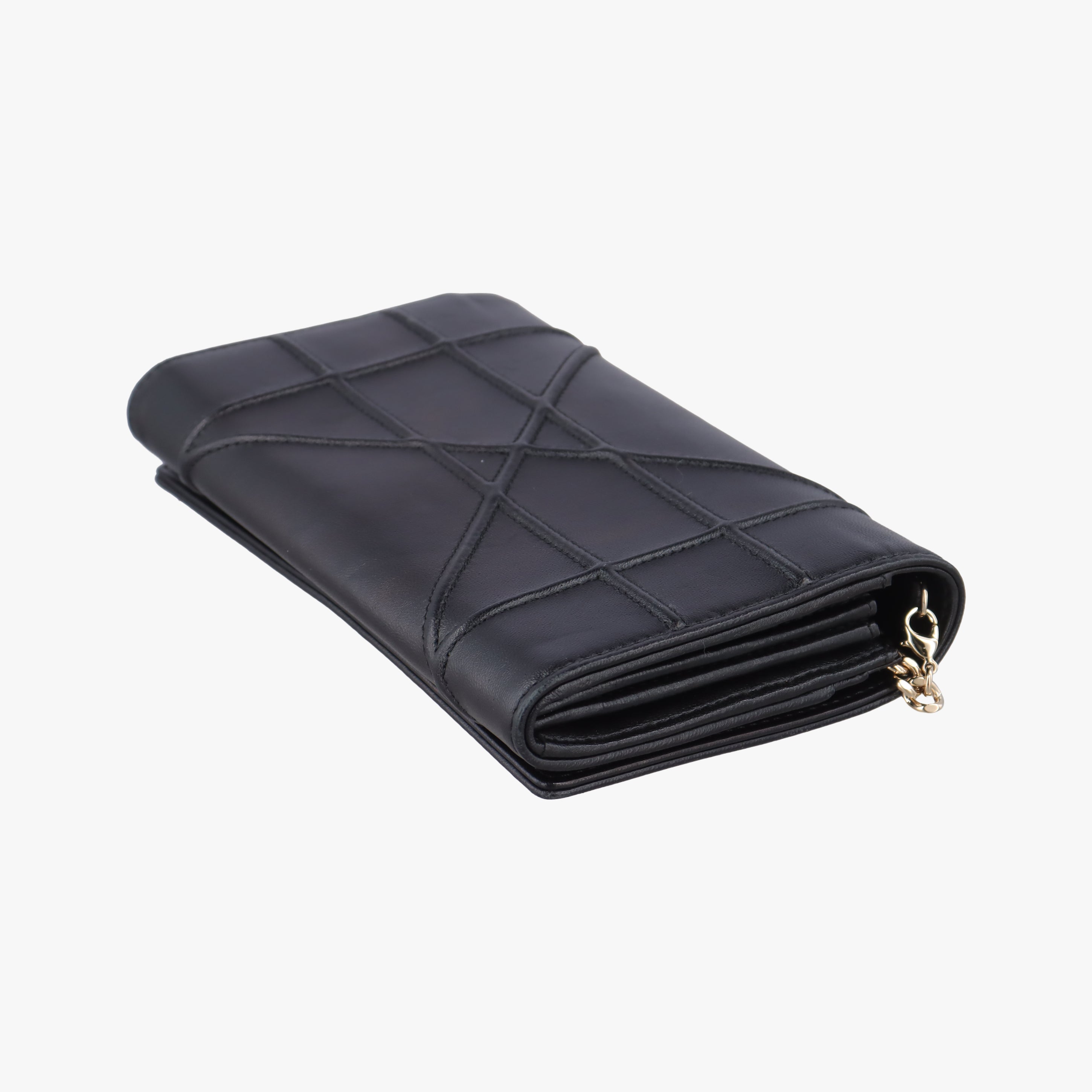 Pre-owned Christian Dior Diorama Black Leather  shoulderbag | stylenewstar