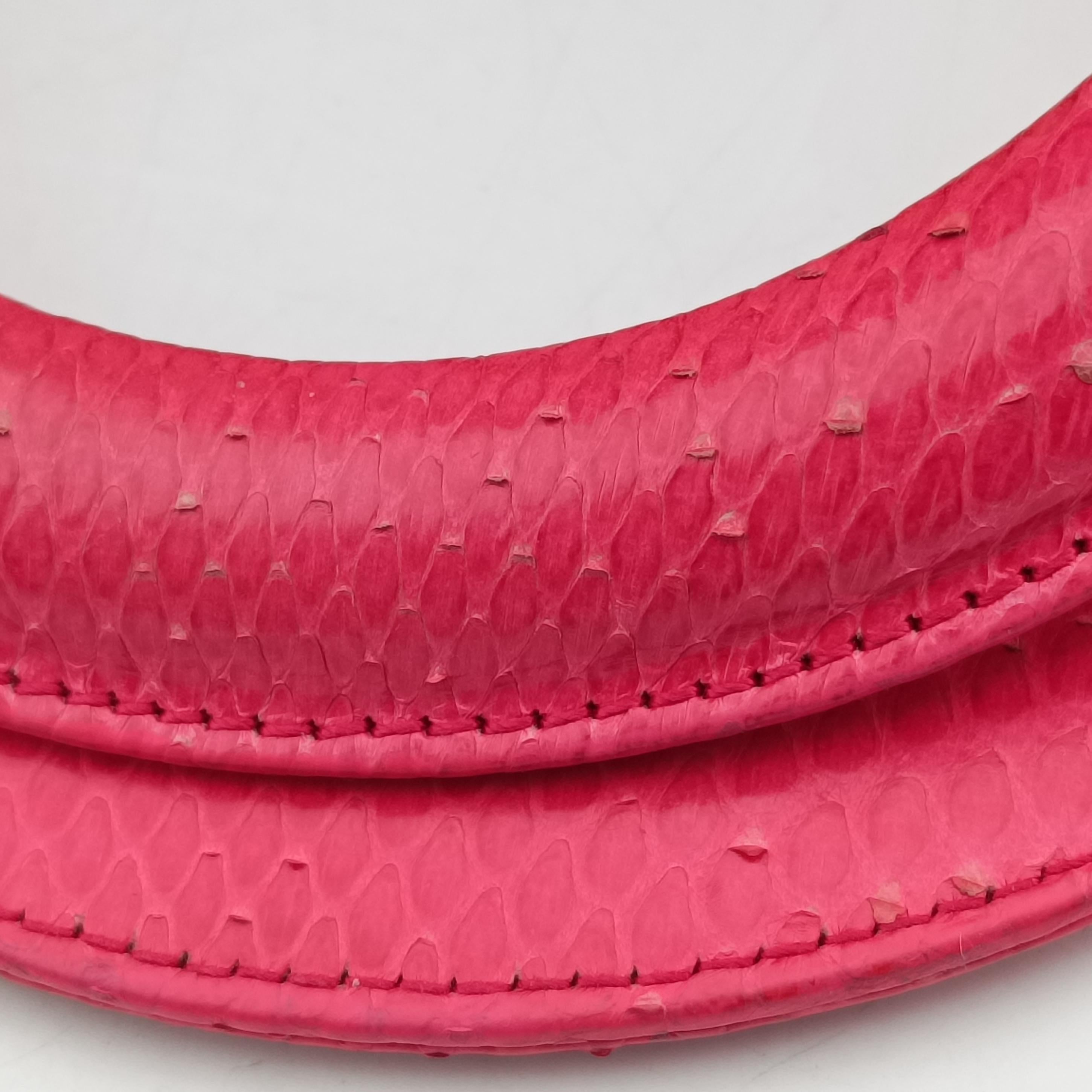 Secondhand Christian Dior Lady Dior Pink snakeskin  shoulderbag | stylenewstar