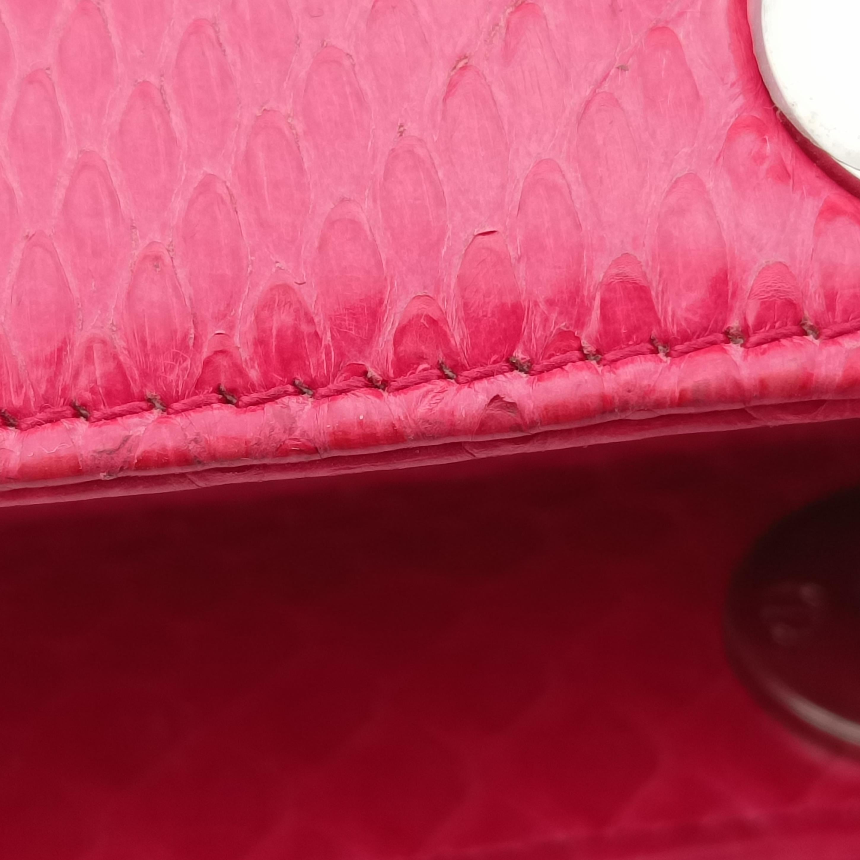 Secondhand Christian Dior Lady Dior Pink snakeskin  shoulderbag | stylenewstar