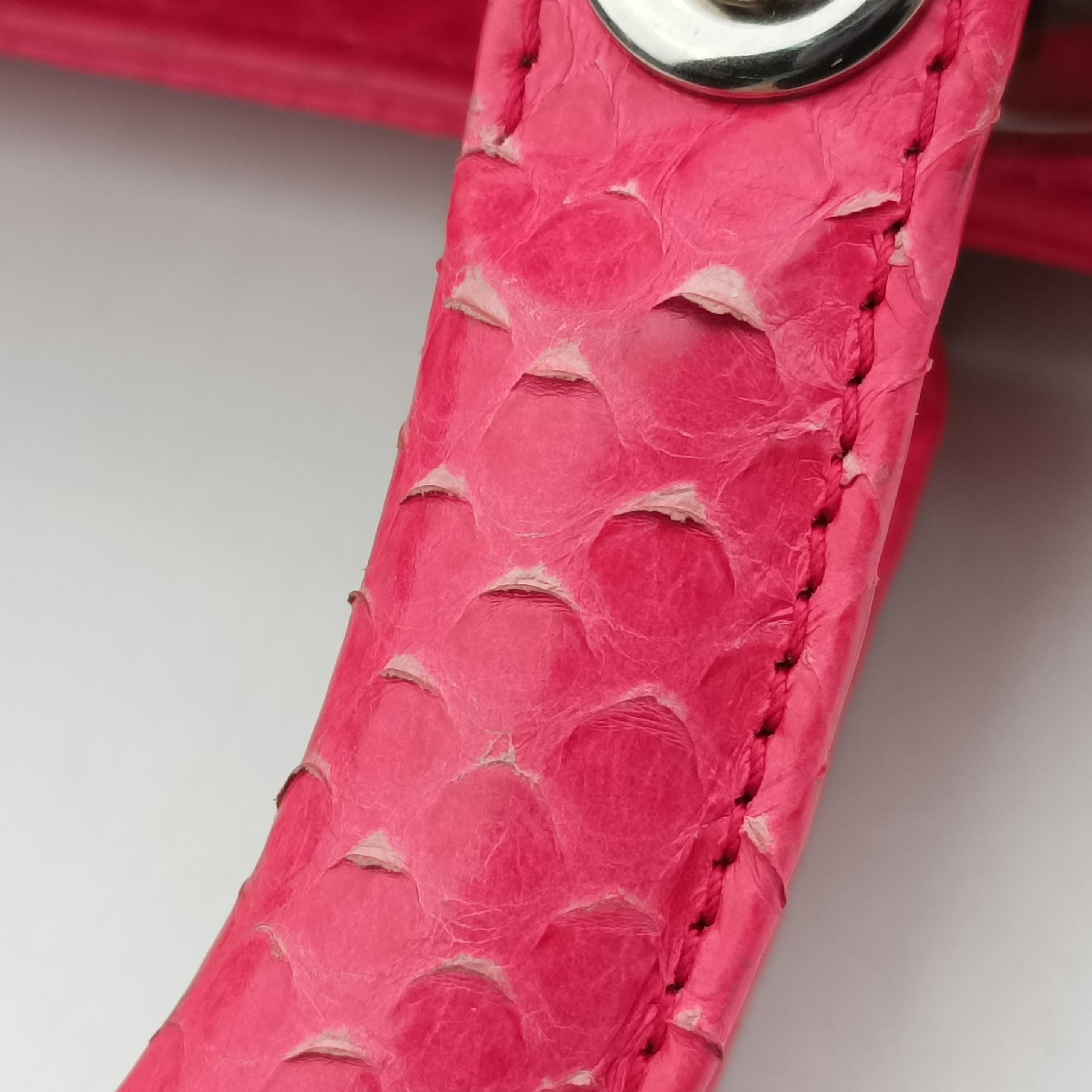 Secondhand Christian Dior Lady Dior Pink snakeskin  shoulderbag | stylenewstar