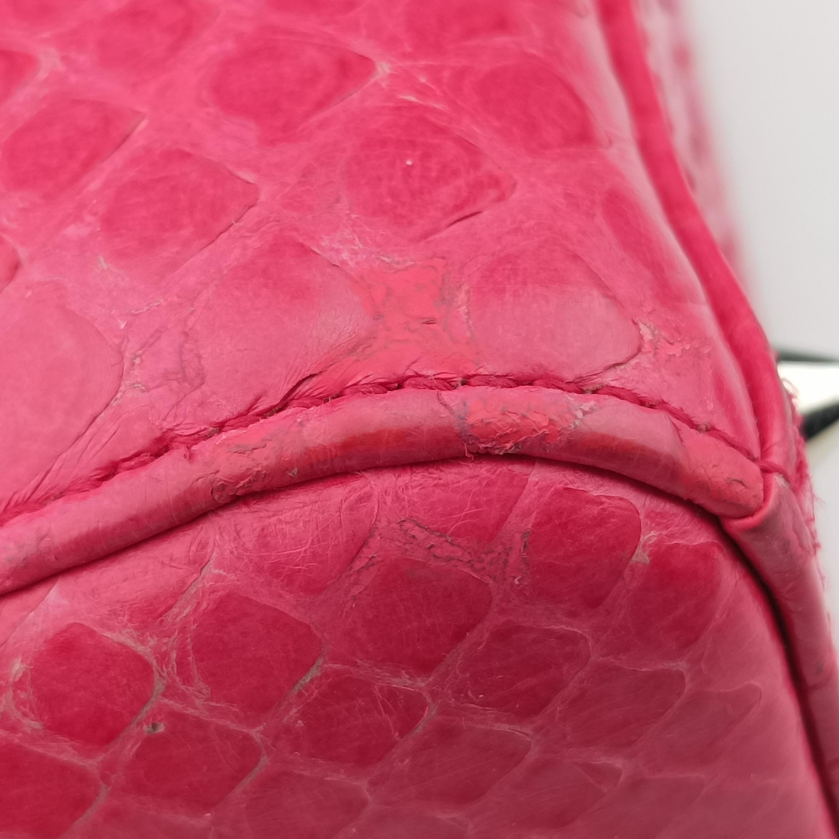 Secondhand Christian Dior Lady Dior Pink snakeskin  shoulderbag | stylenewstar